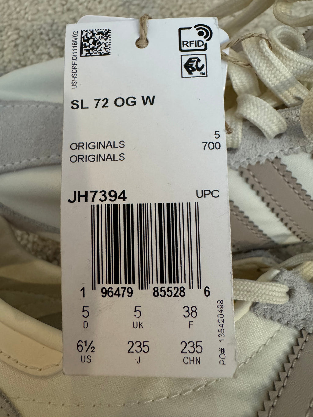 Adidas Originals SL 72 OG W Cream Taupe JH7394 Size 6.5 NWT