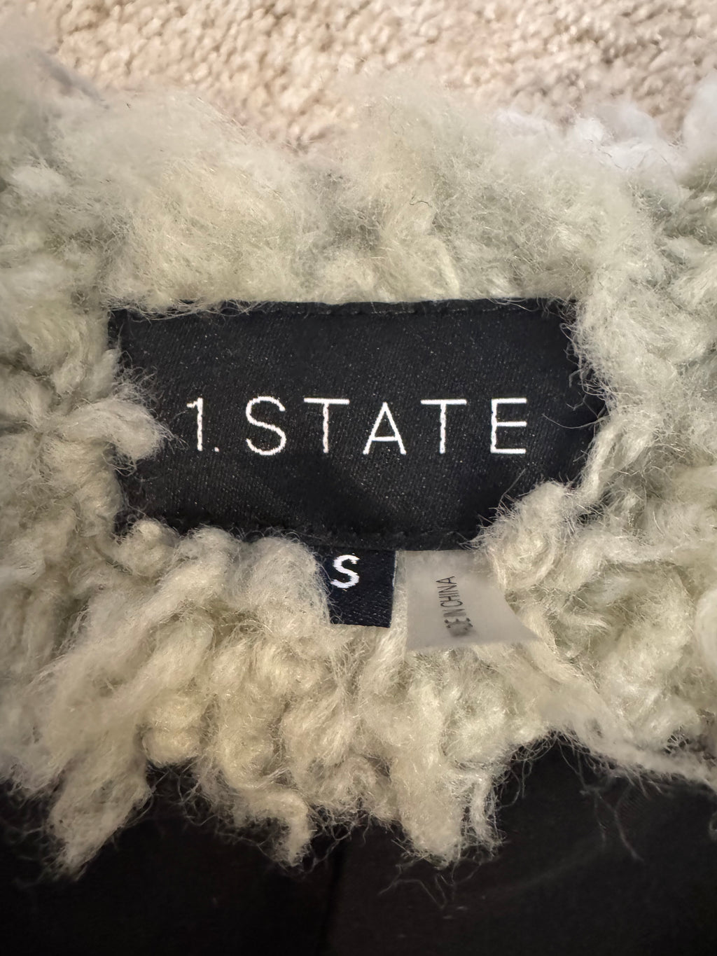 1.STATE Faux Fur Jacket Small Moody Hues French Pink Multi Color NWT $199
