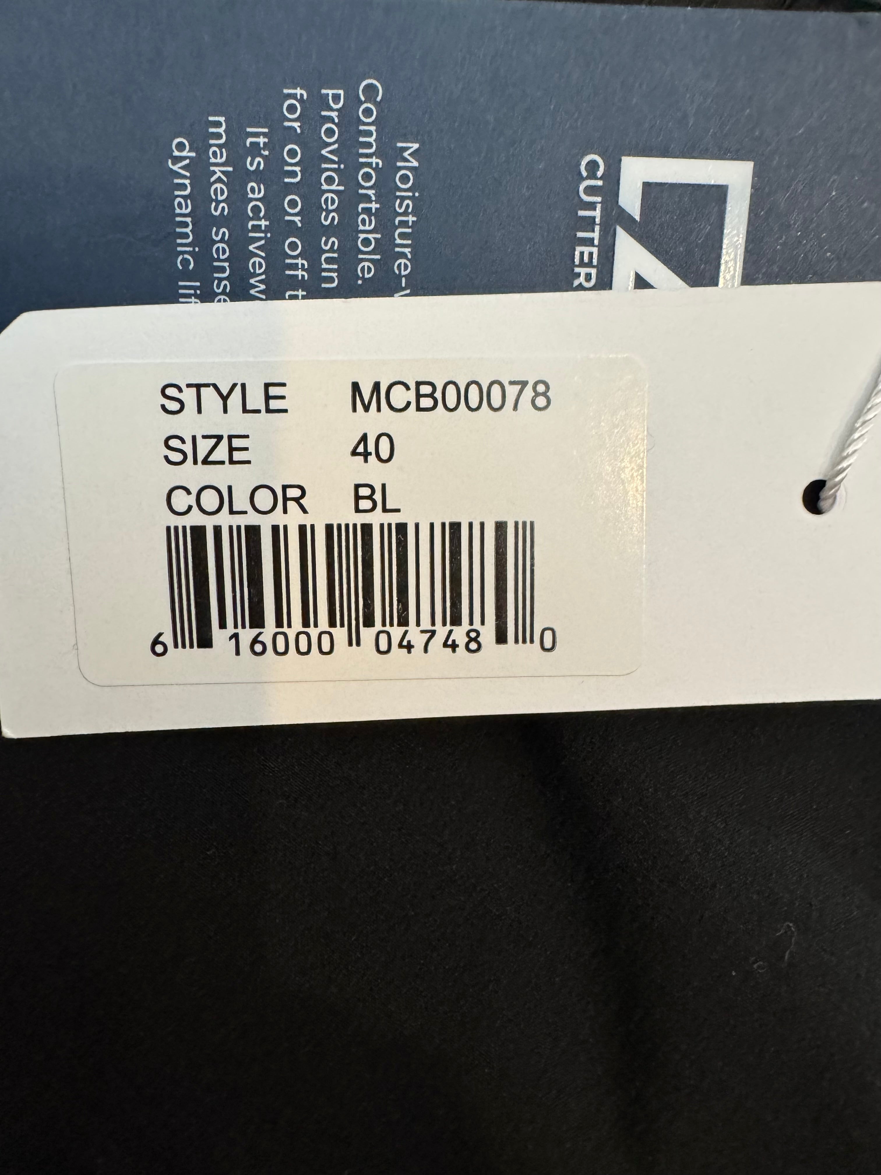 Cutter & Buck Mens Black Golf Performance Shorts Size 40 NWT