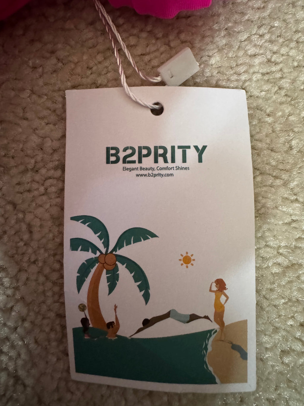 B2Prity Pink Black Halter One Piece Swimsuit XL Tummy Control