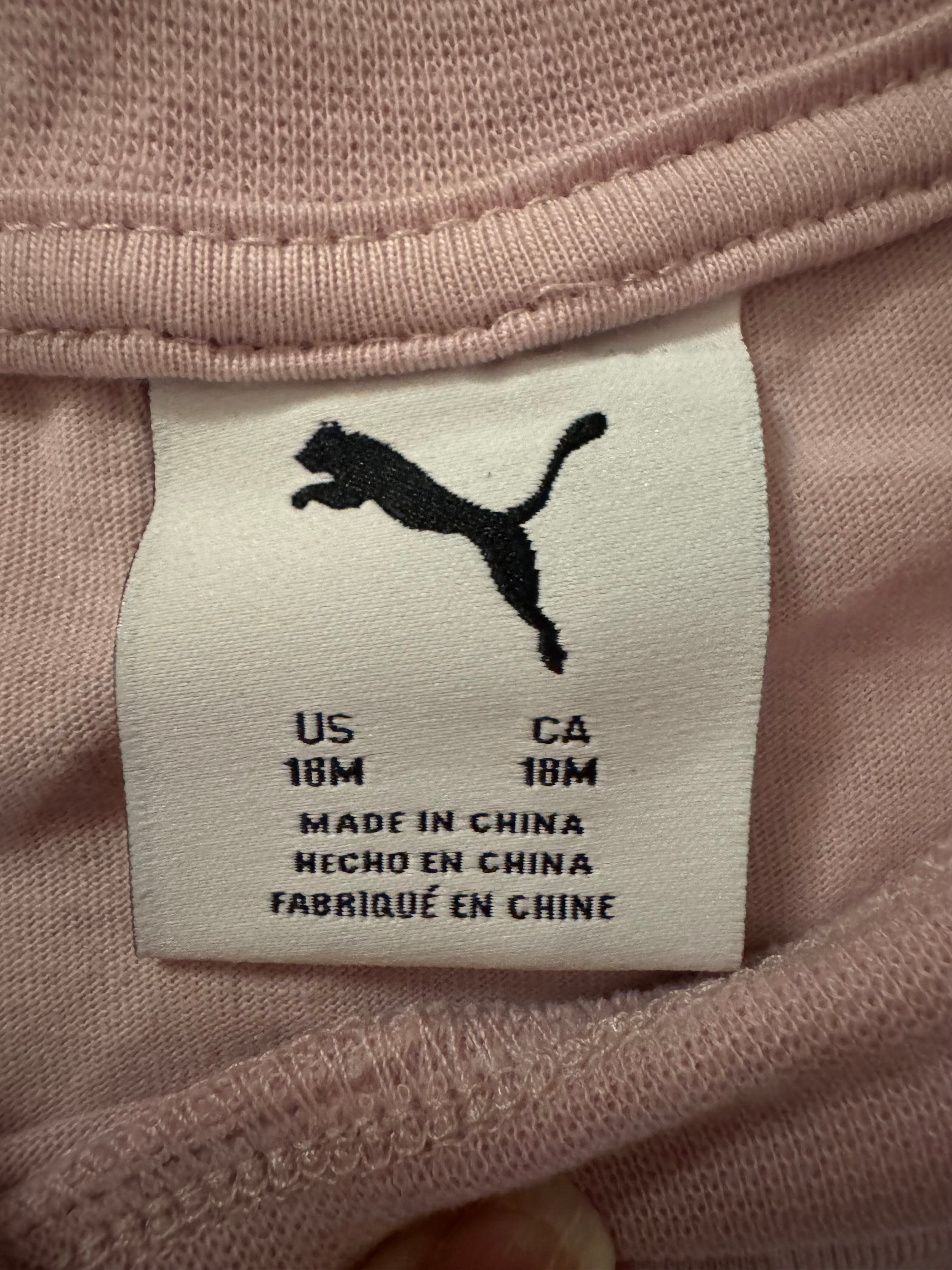 Puma Toddler Girls Pink Sports Club Logo Tee 18M NWT Short Sleeve Graphic Shirt