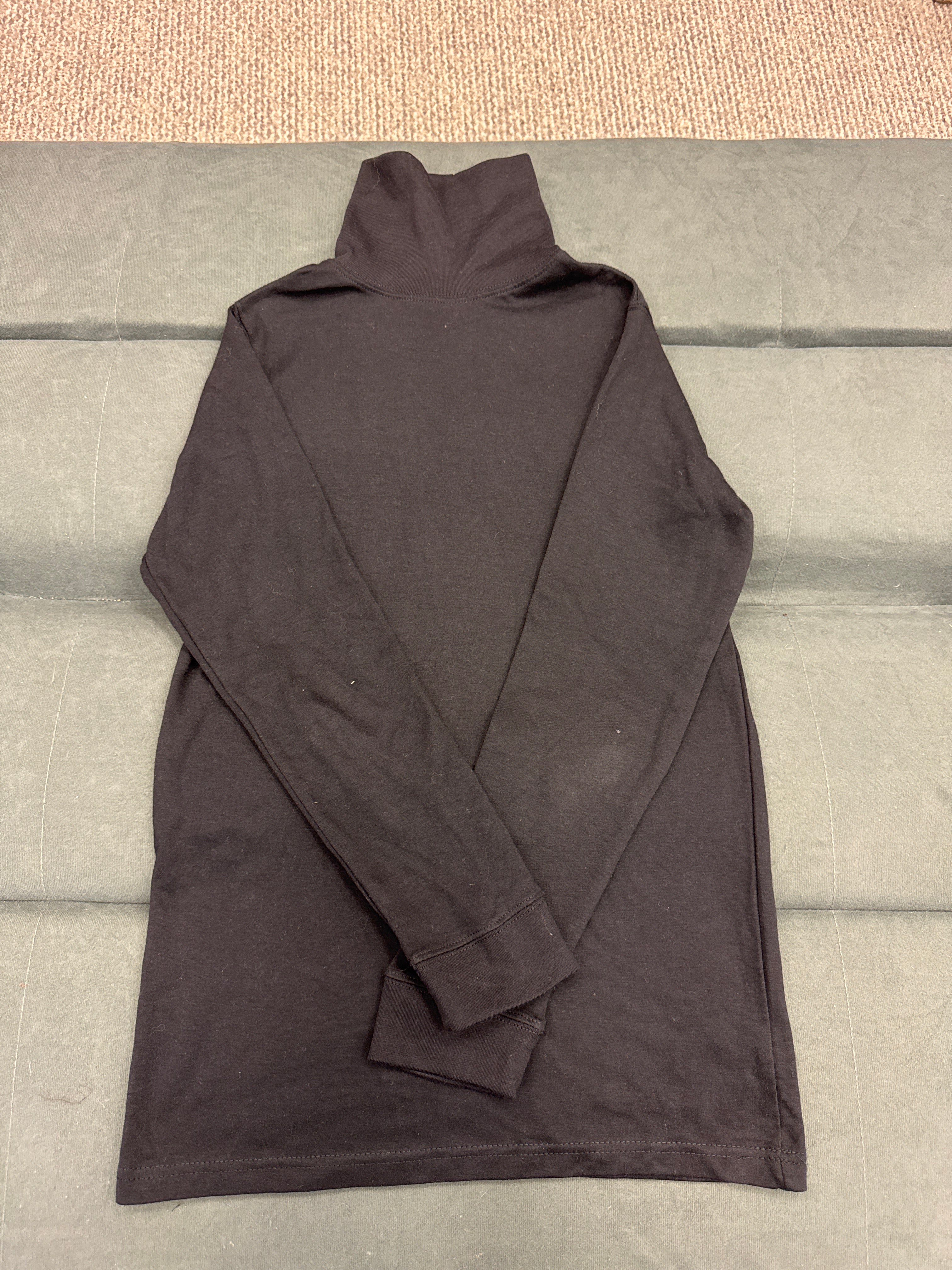 Utopia Wear Black Turtleneck Shirt Mens Small Cotton Blend Long Sleeve Classic NWOT