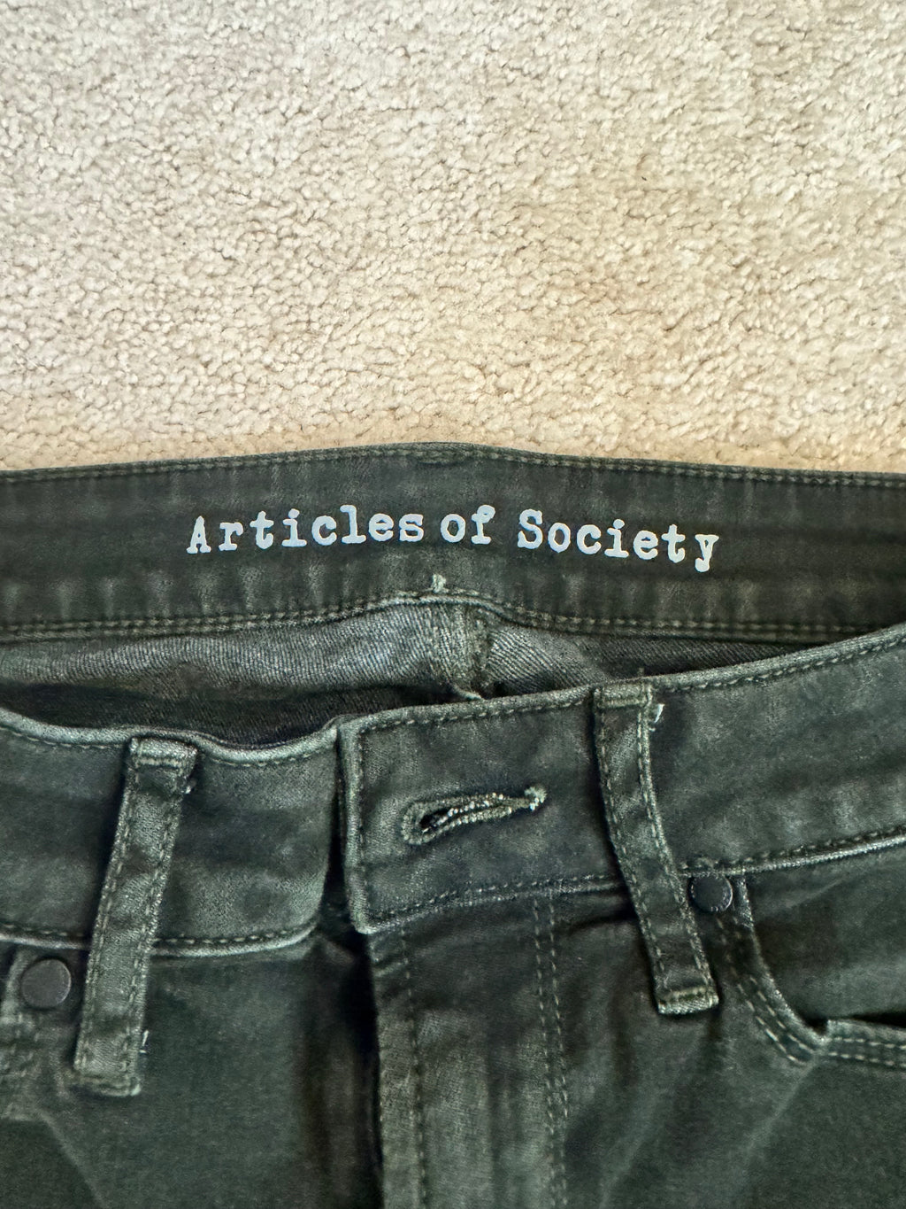 Articles of Society Skinny Jeans Women 26 Black Dark Wash Stretch Denim 26x28