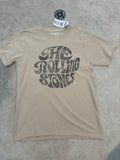 Rolling Stones Graphic T-Shirt Unisex Medium Tan Licensed 2024 Band Tee Rock Off NWT
