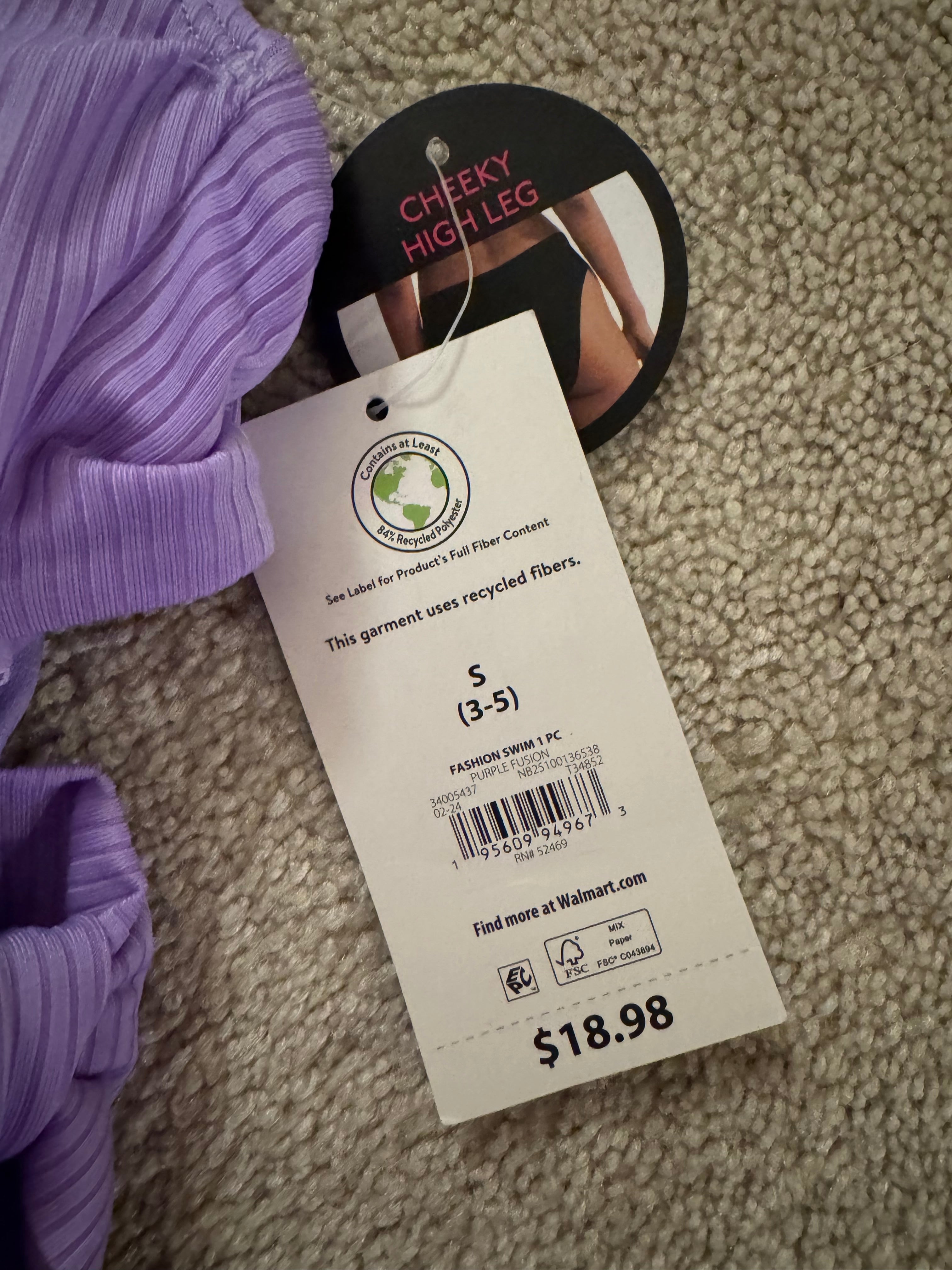 No Boundaries Lavender Ribbed Cutout One Piece Swimsuit S NWT