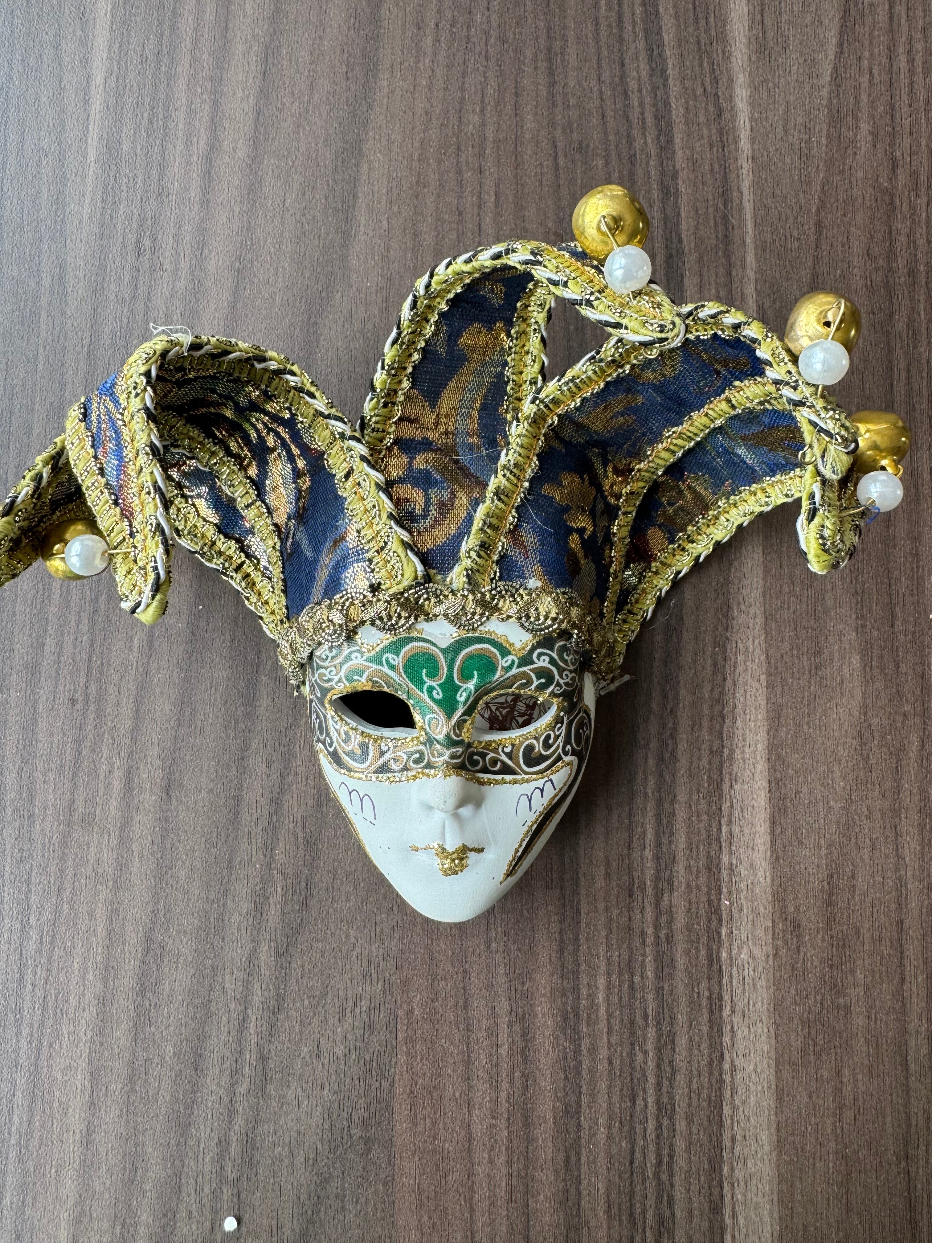 Venetian Jester Mask Maschera del Galeone Italy Wall Decor w/ Tag