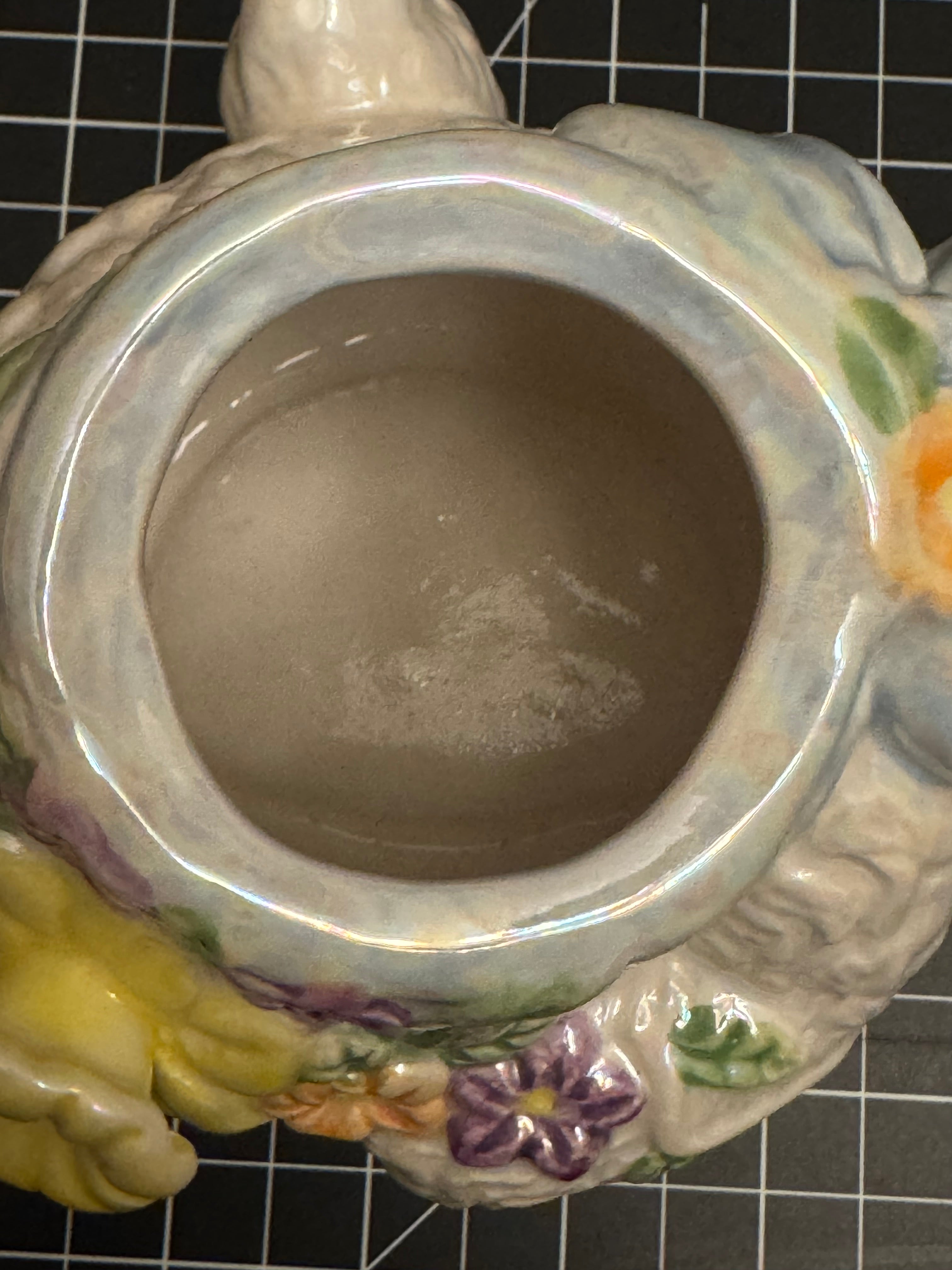 Bella Casa Ganz Bunny Pitcher Spring Easter Floral Ceramic