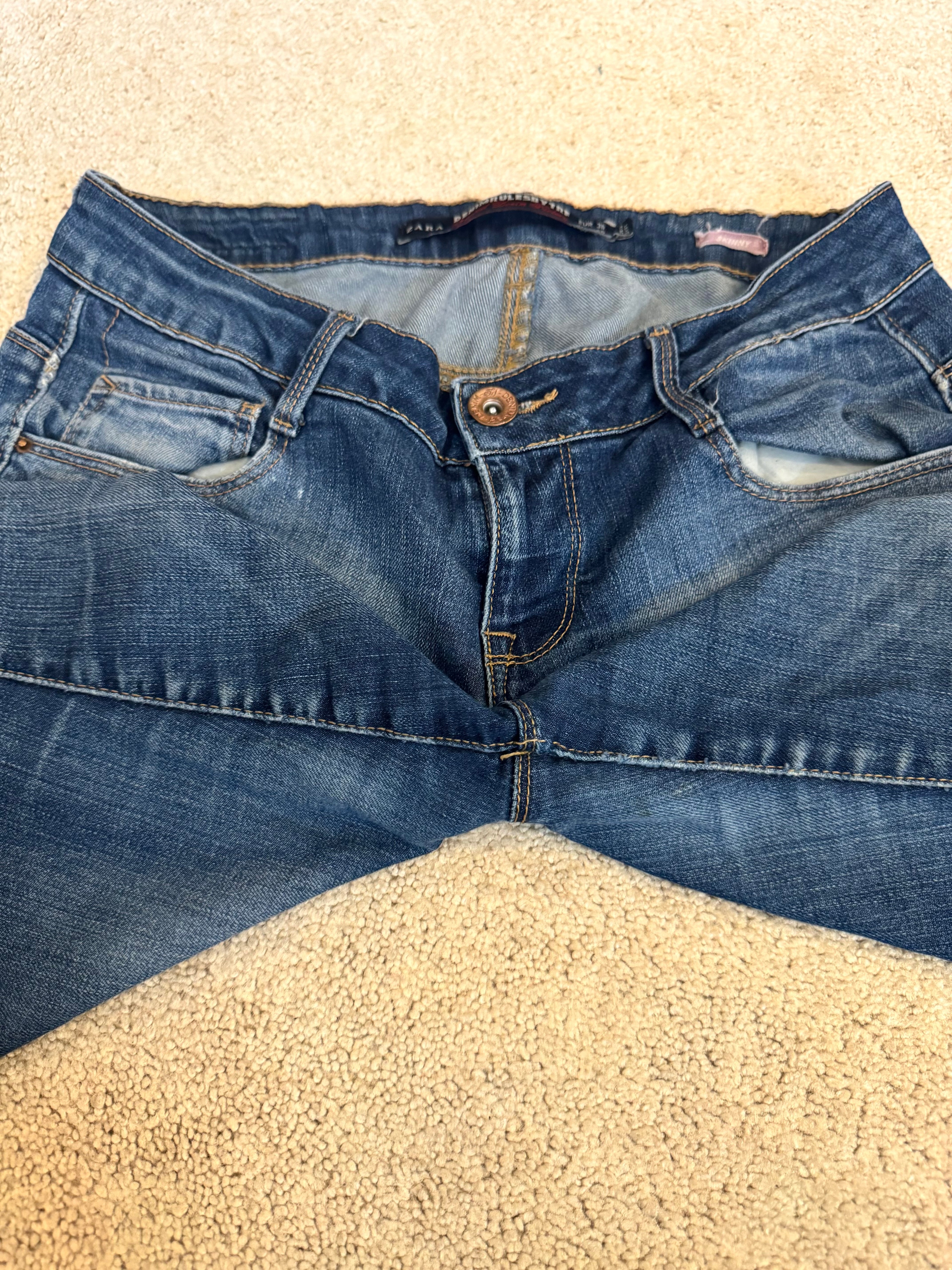 Zara TRF Denim Rules Skinny Jeans Women US 6 EU 38 Medium Wash 28x28