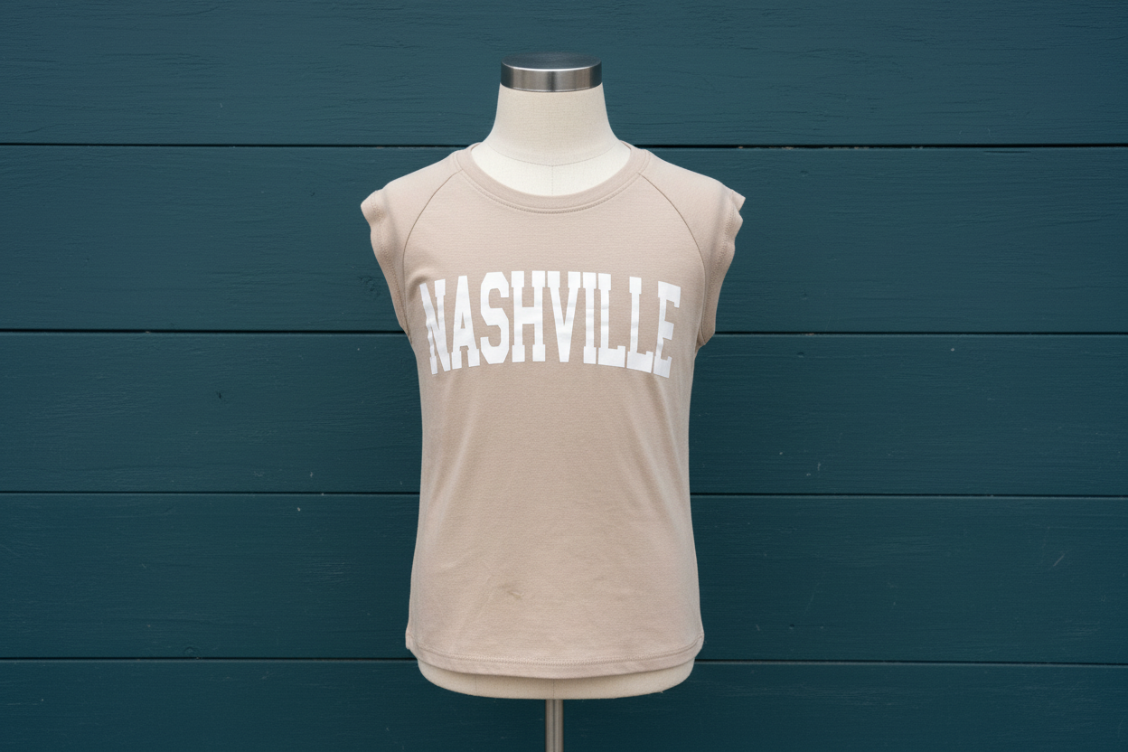 Art Class Girls Capped Sleeve Tee Shirt L (10/12) Tan B014