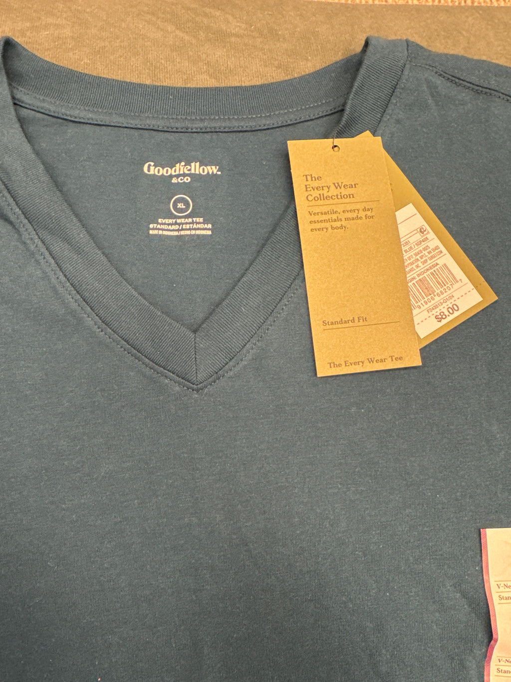 Goodfellow & Co V-Neck T-Shirt XL Blue NWT Men’s Everyday Tee Short Sleeve Cotton