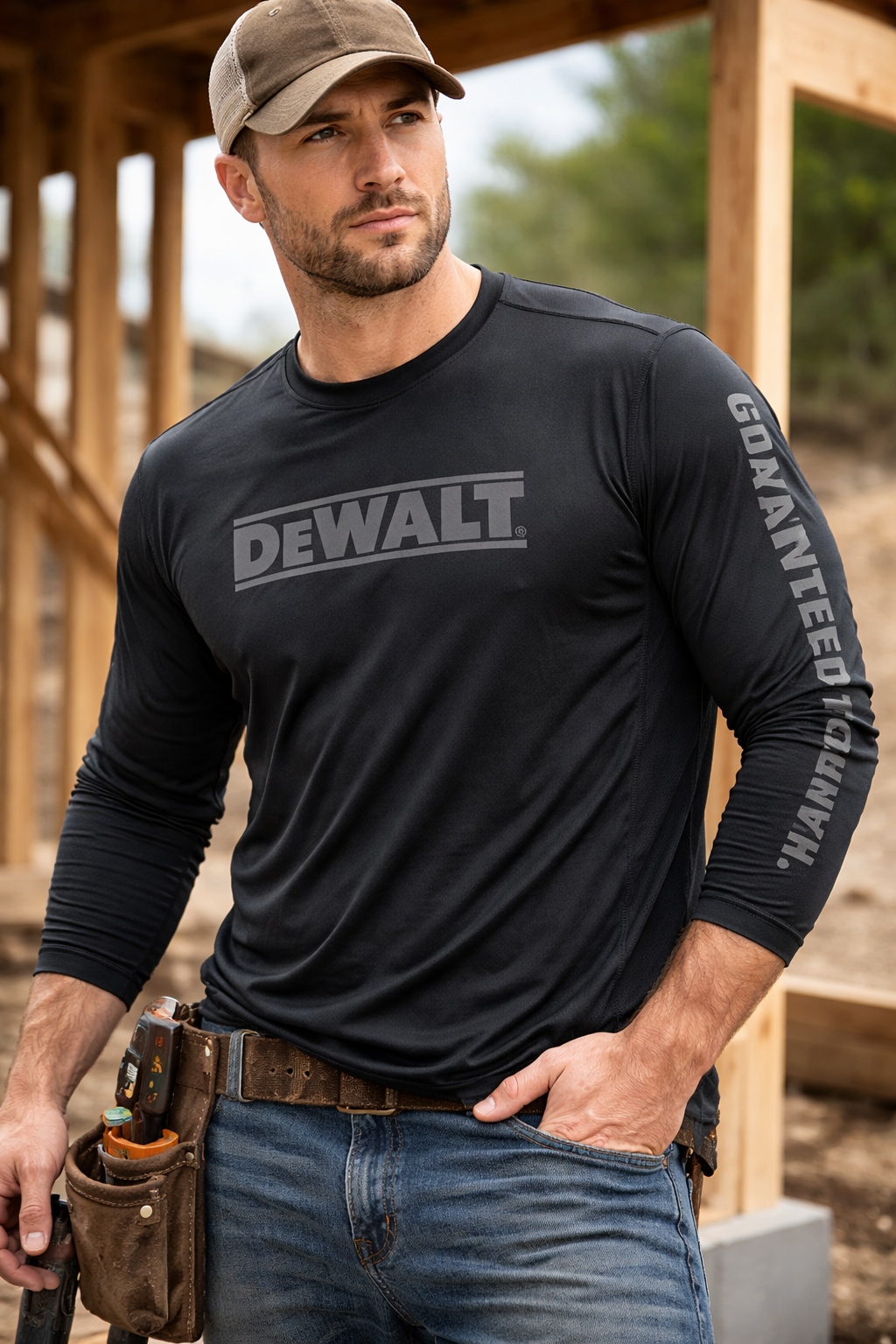 DEWALT XL Truro Performance Work Shirt Black Guaranteed Tough NWT