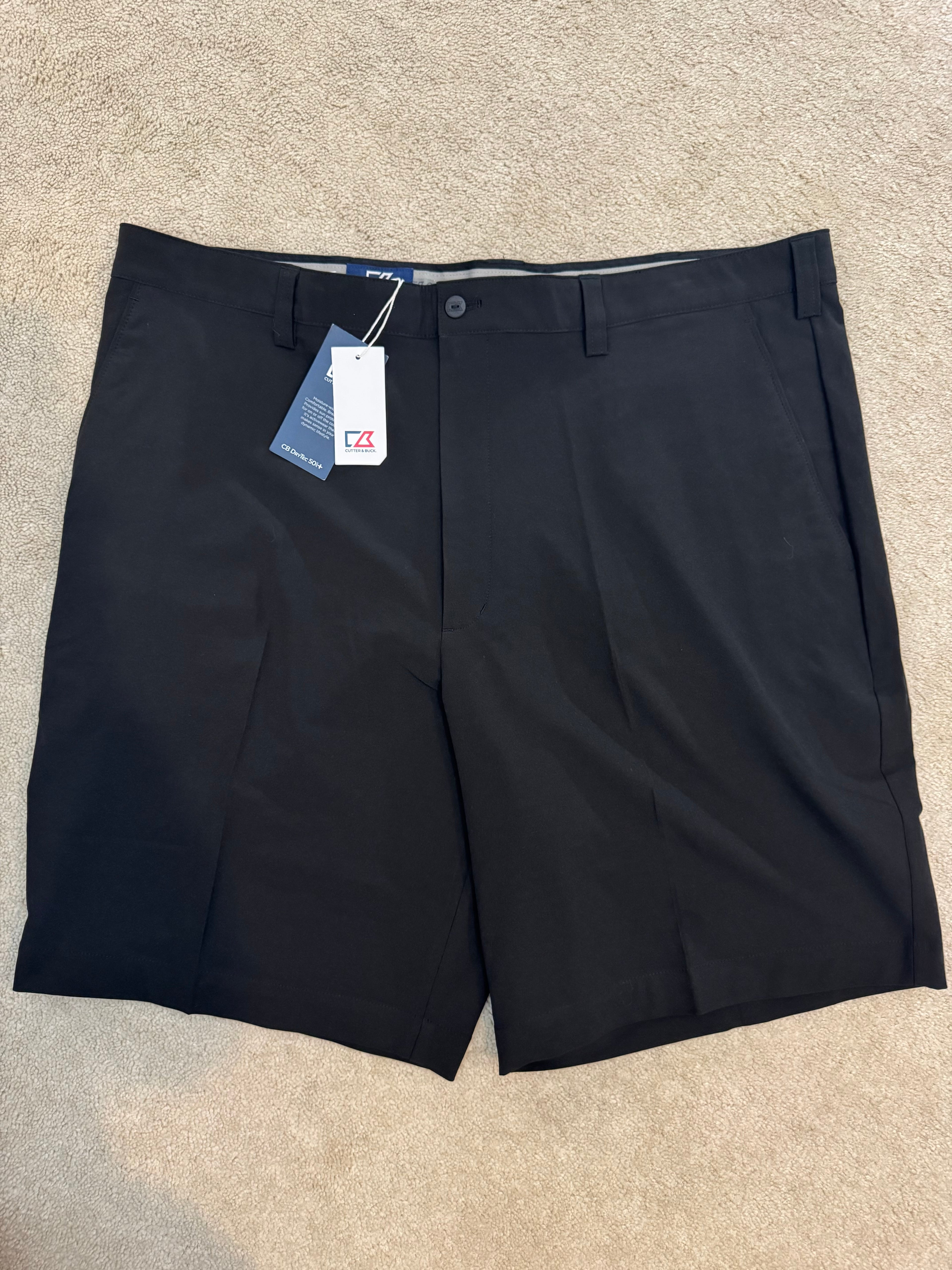 Cutter & Buck Mens Black Golf Performance Shorts Size 40 NWT
