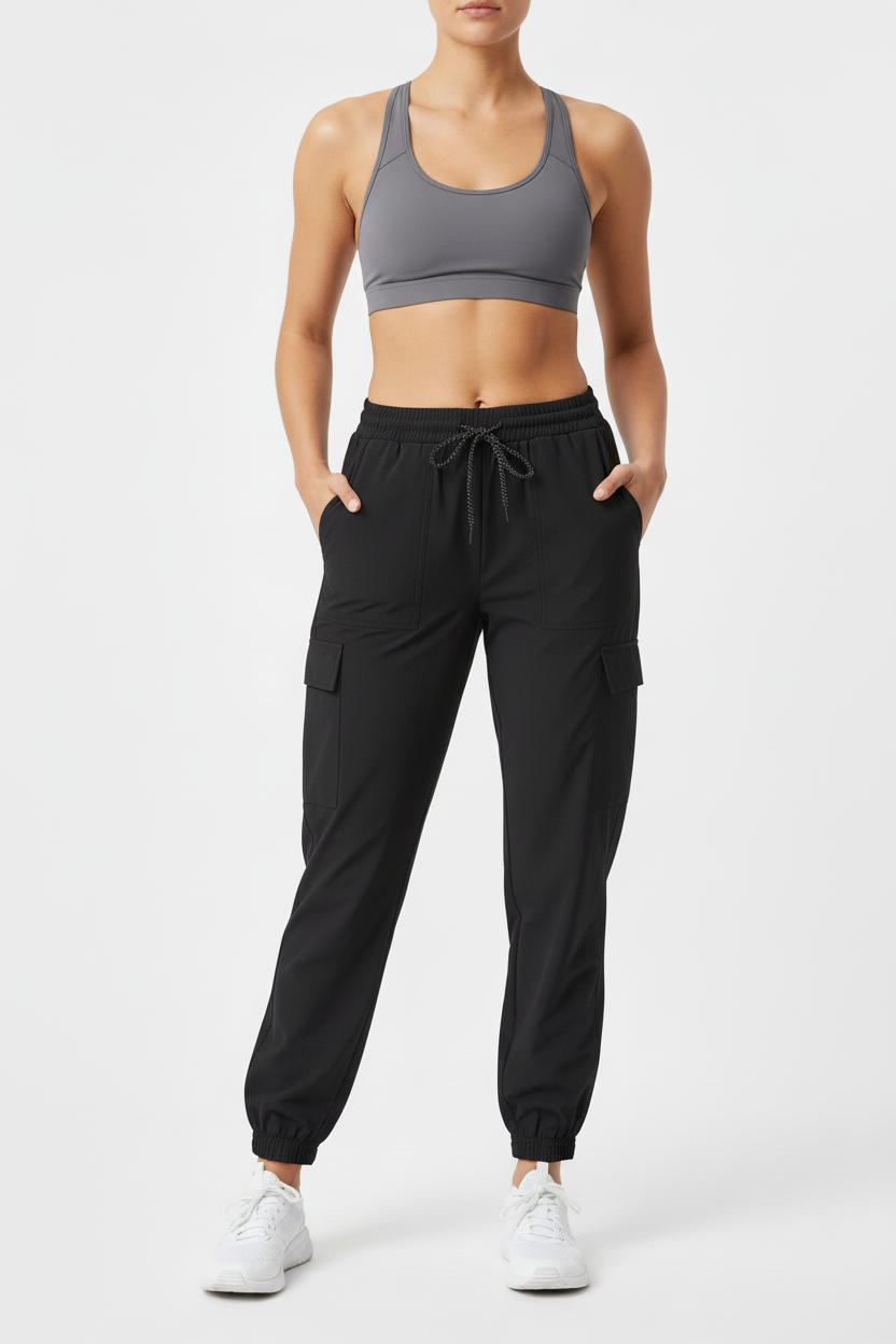 🖤 Extra High-Waisted StretchTech Cargo Jogger Pants | NWT | Size S | Sporty