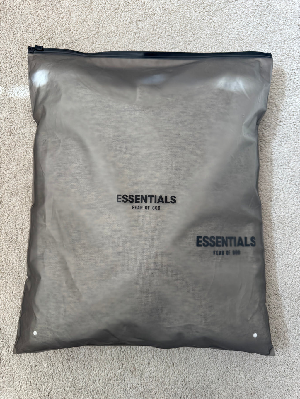 Fear of God Essentials Hoodie Light Oatmeal Large Pullover Sweatshirt NWT