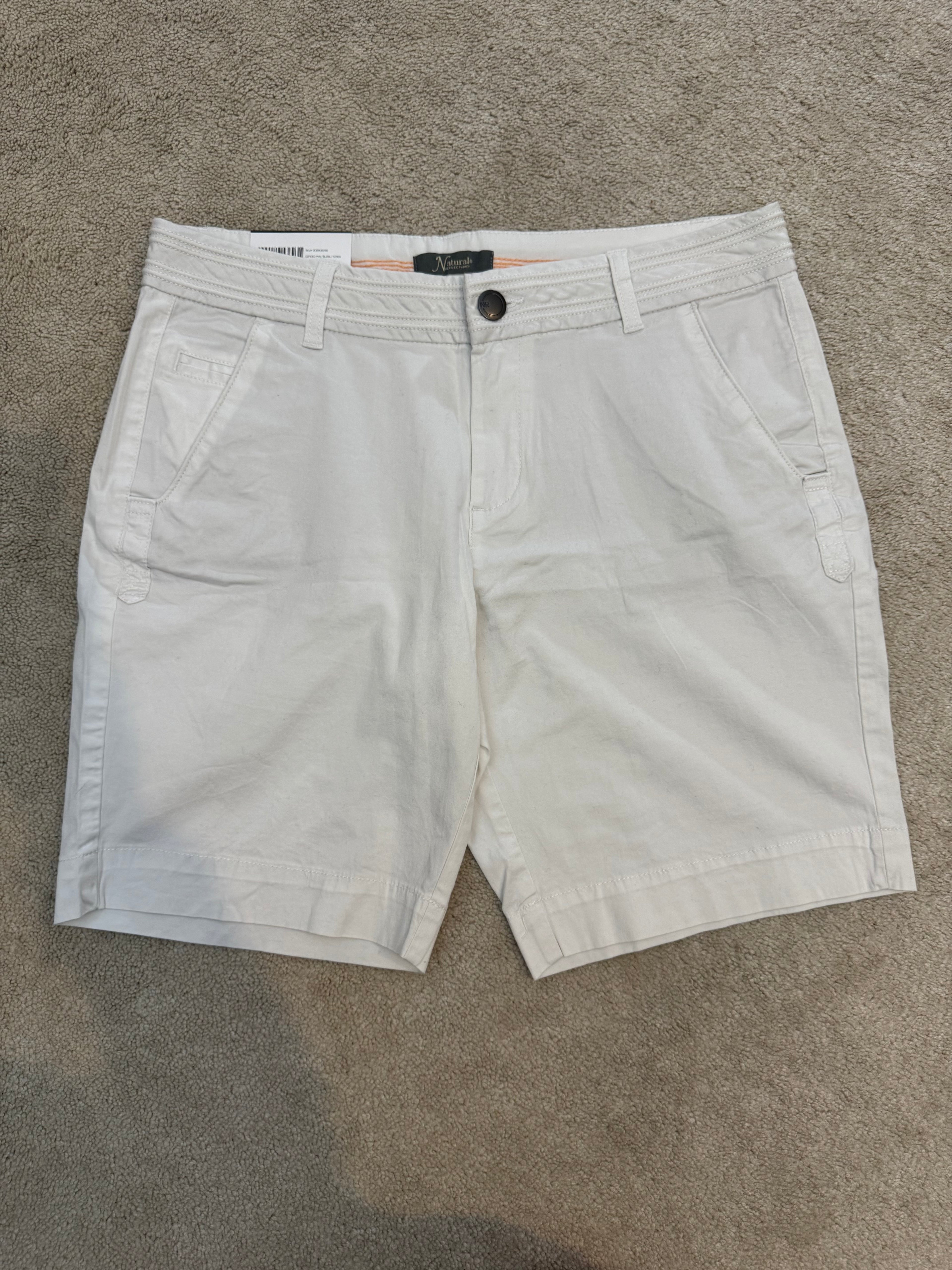 Natural Reflections Blanc White Bermuda Shorts 10 Regular NWT