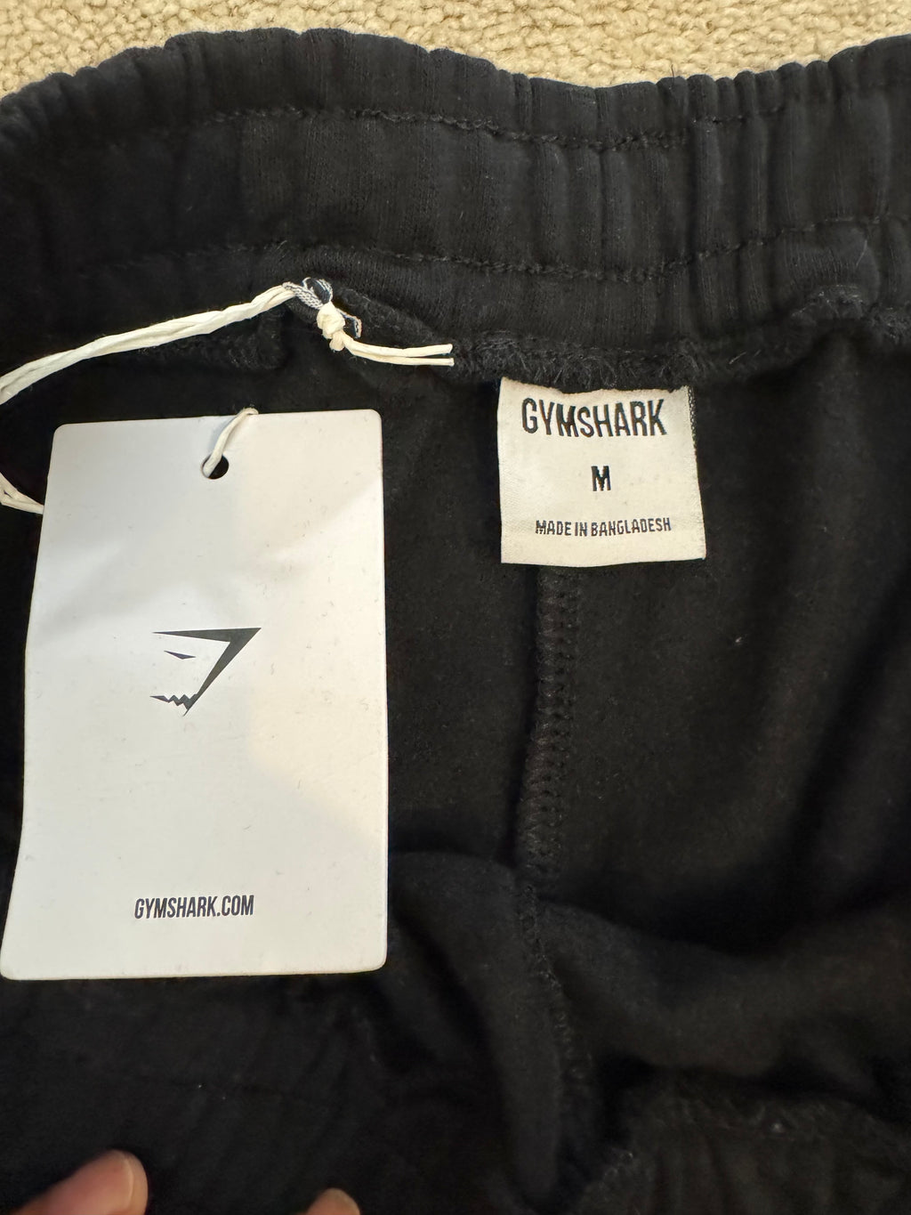 Gymshark Mens Black Training Fleece Joggers M Regular Fit NWT
