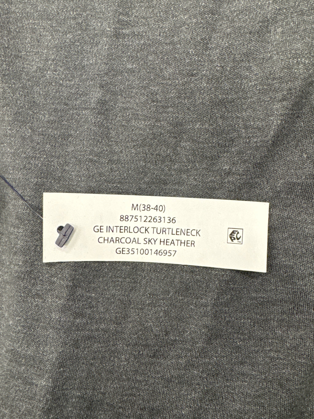 George Men’s Turtleneck Shirt Medium Charcoal Heather Long Sleeve Cotton NWT Casual Top