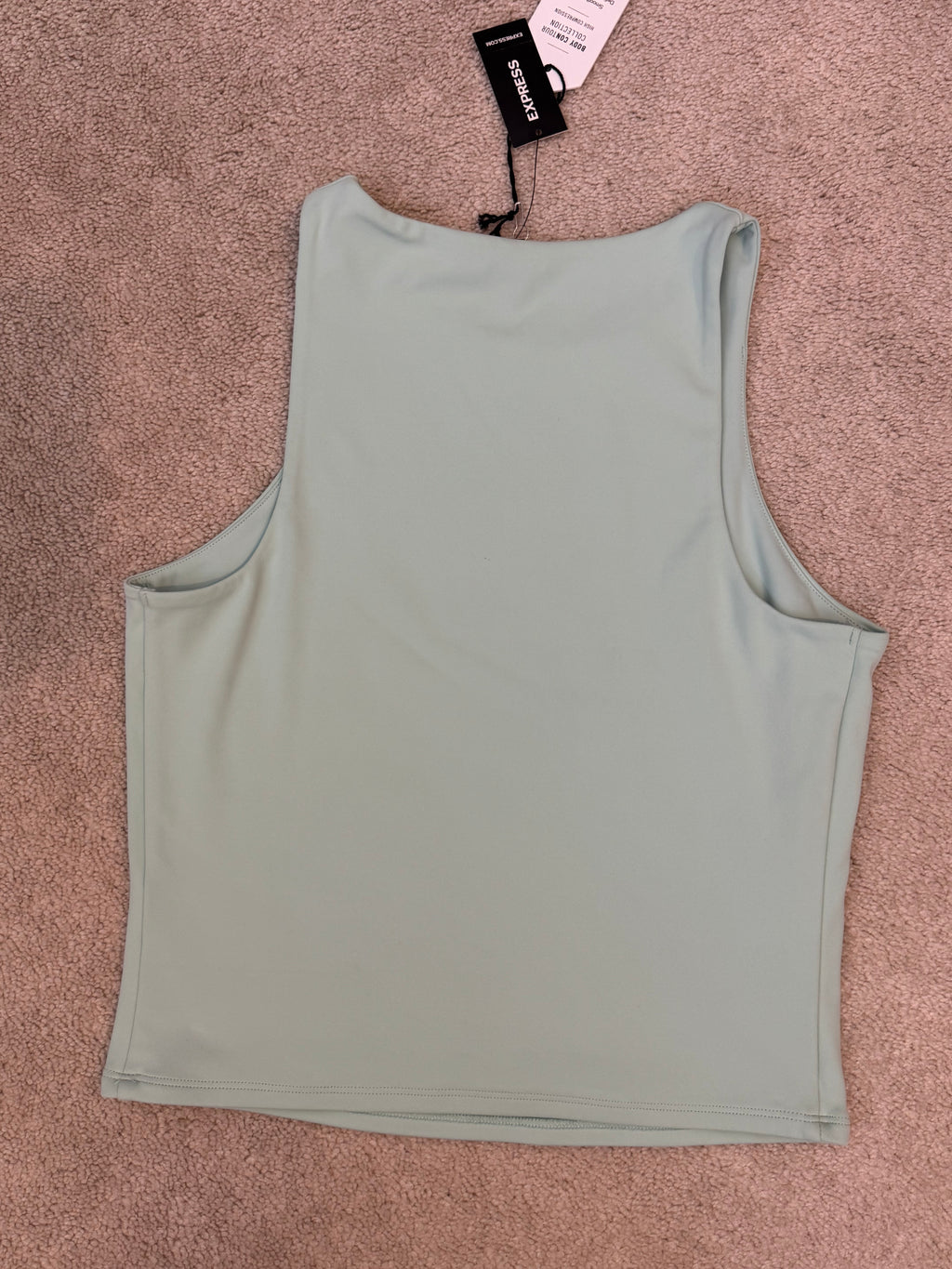 Express Body Contour Tank Top Sage Green High Compression Medium NWT