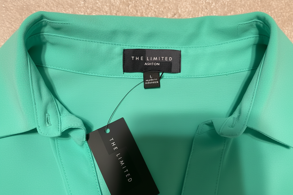 💚 NWT Limited Brand Teal Sleeveless Button-Up Blouse | Size L | Chic & Polished