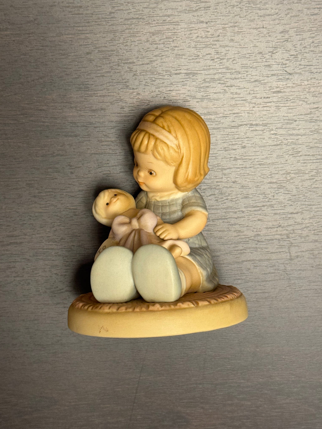 Precious Moments Style Girl w Doll Wrapped in Love Figurine