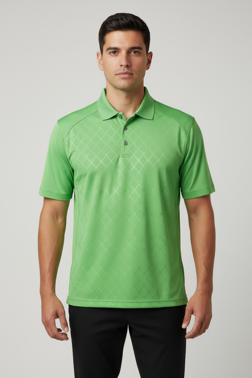 Lone Cypress Pebble Beach Polo Shirt Green Performance Golf Large NWT