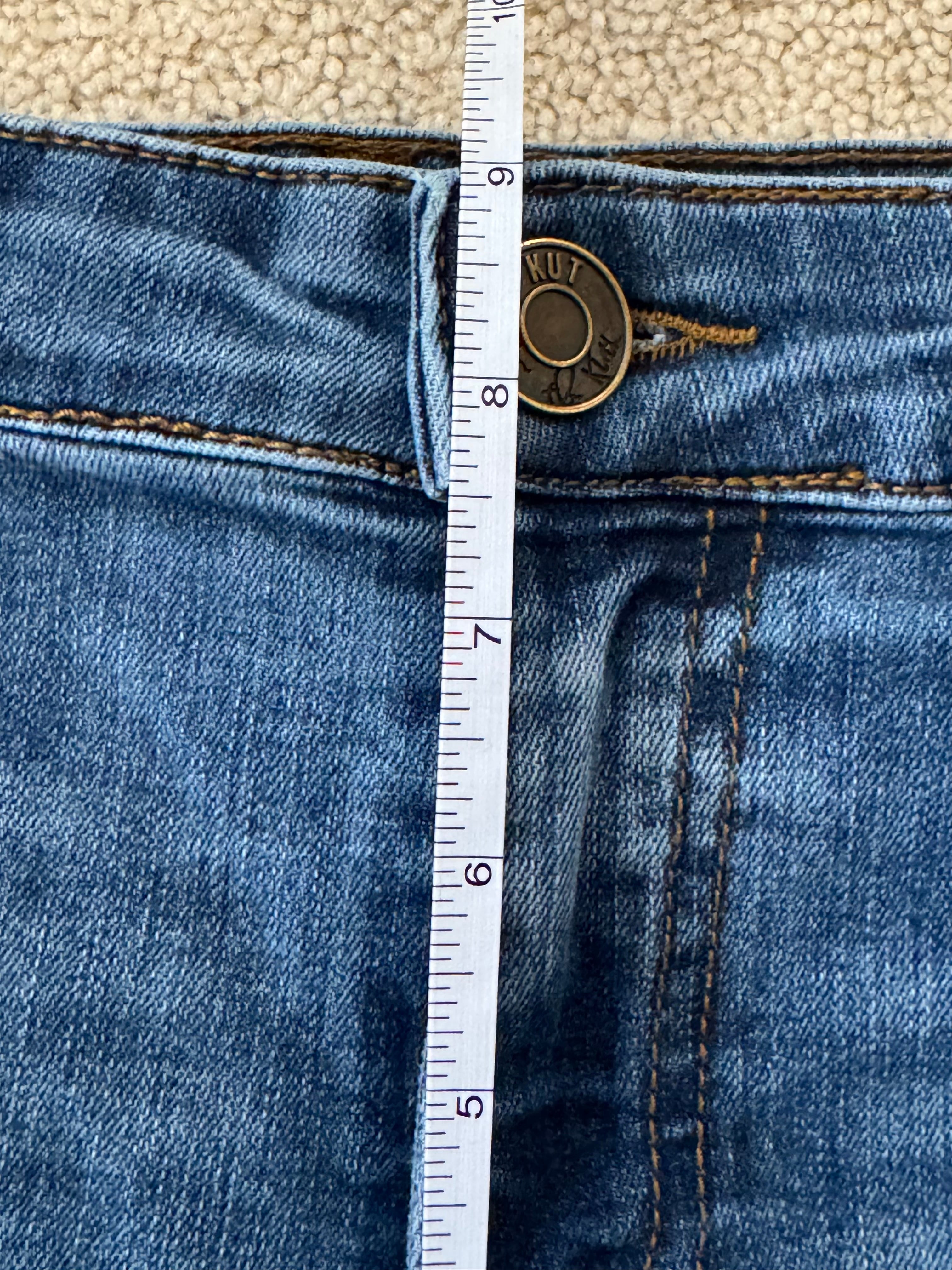 KUT from the Kloth Womens Jeans Size 8 Blue Straight Leg Mid Rise Stretch Denim