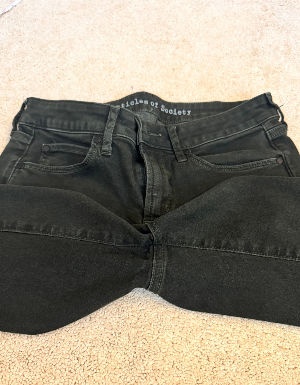 Articles of Society Skinny Jeans Women 26 Black Dark Wash Stretch Denim 26x28