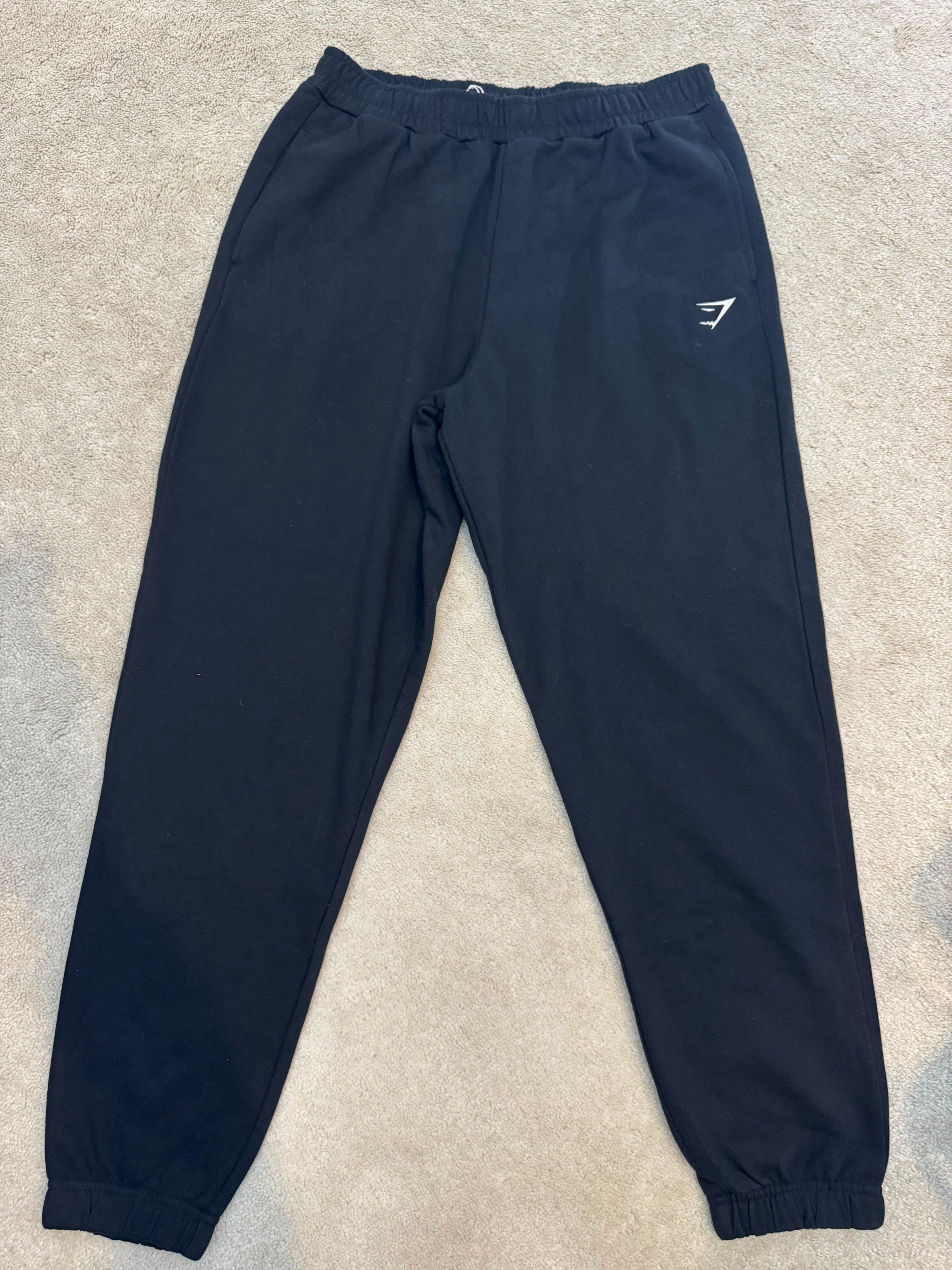 Gymshark Mens Black Training Fleece Joggers M Regular Fit NWT