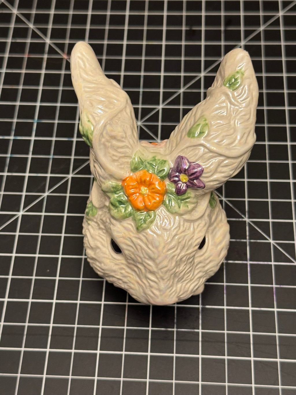 Bella Casa Ganz Bunny Pitcher Spring Easter Floral Ceramic