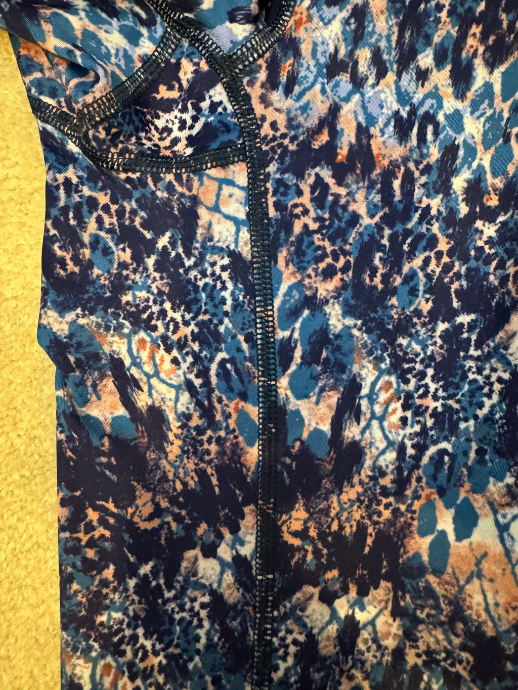 Free People FP Movement XS Blue Pink Print High Rise Leggings