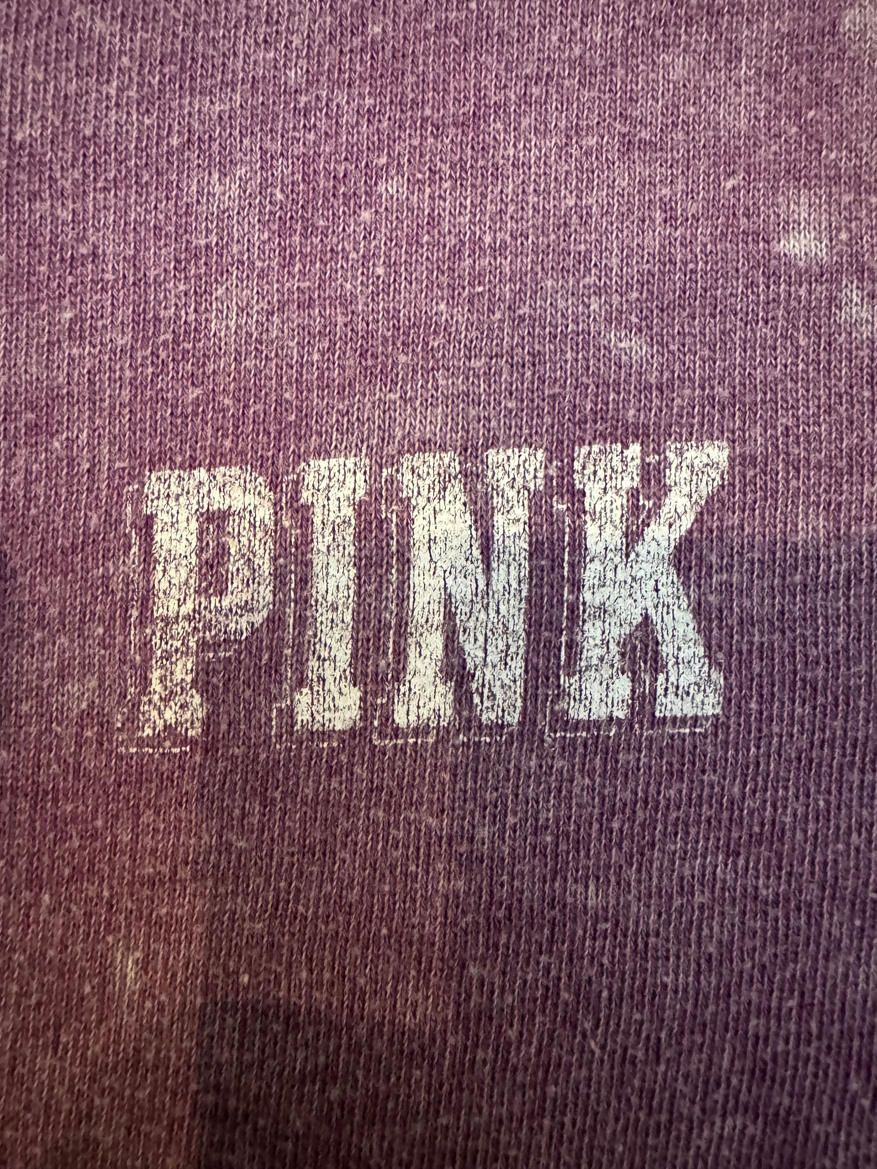 Victoria’s Secret PINK Hoodie XL Purple Full Zip Logo Sweatshirt
