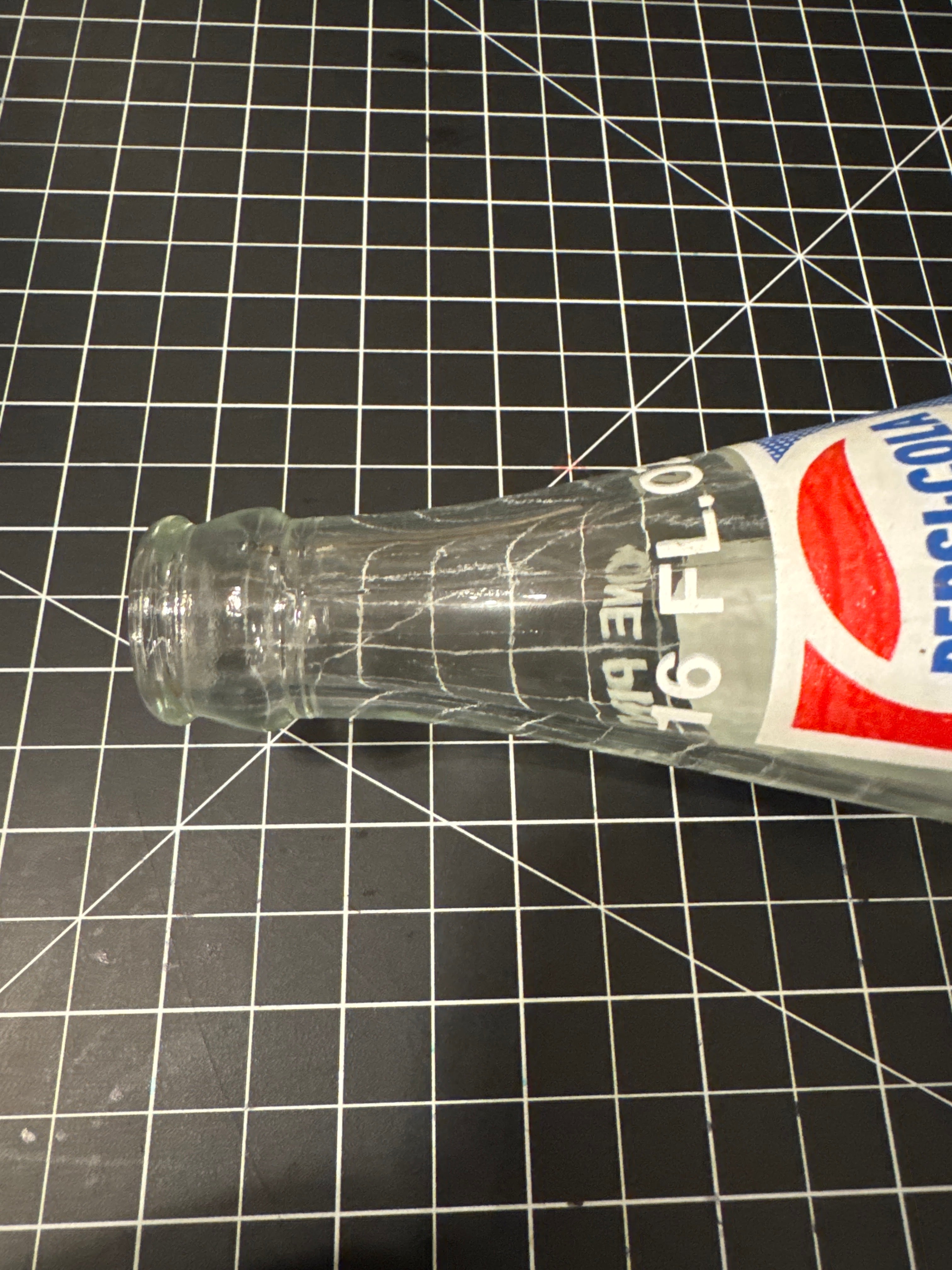 Vintage Pepsi Cola Glass Bottle 16 oz Return for Deposit Money Back Bottle