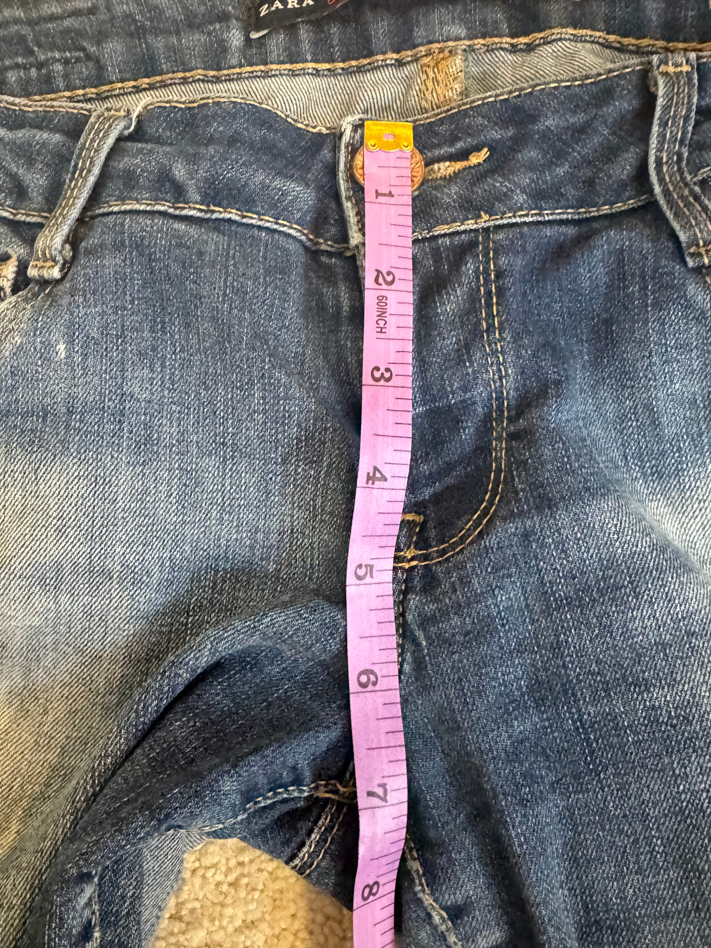 Zara TRF Denim Rules Skinny Jeans Women US 6 EU 38 Medium Wash 28x28