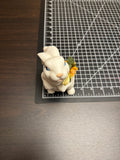 Vintage Ceramic Bunny Figurine Easter Rabbit w Flowers Spring Decor Cottagecore