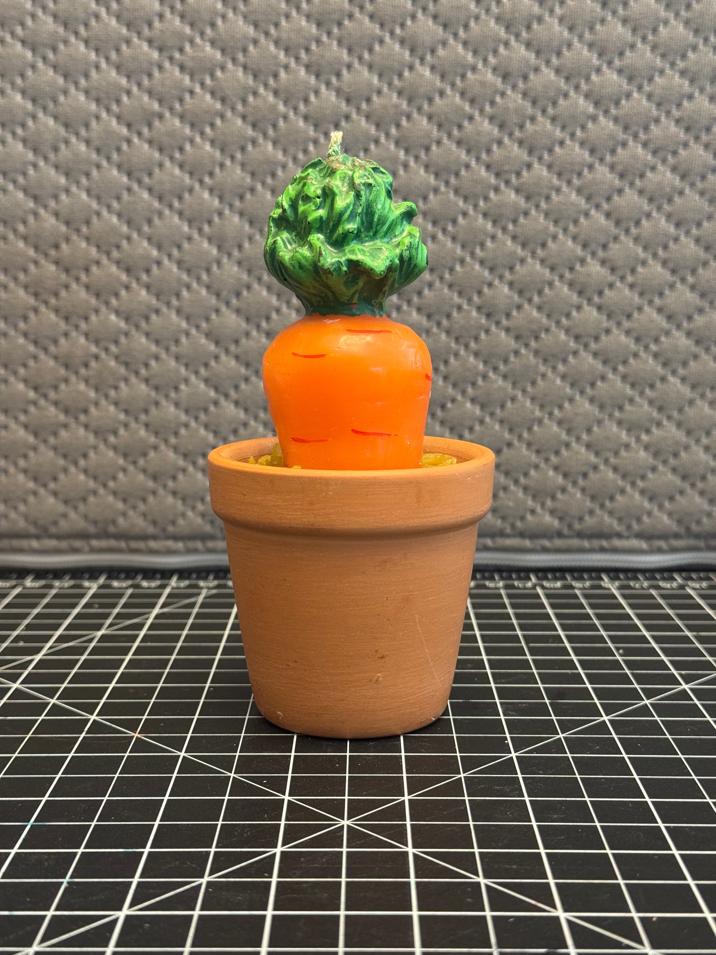 Carrot Candle in Clay Pot Farmhouse Spring Decor Easter Tiered Tray