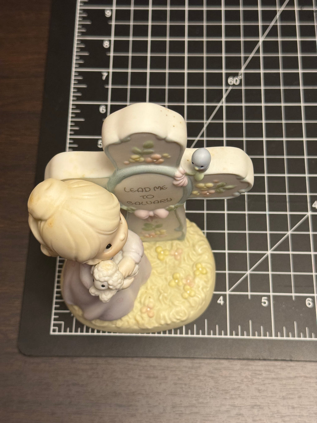 Precious Moments Lead Me to Calvary 1996/1997 Enesco Girl Cross Figurine