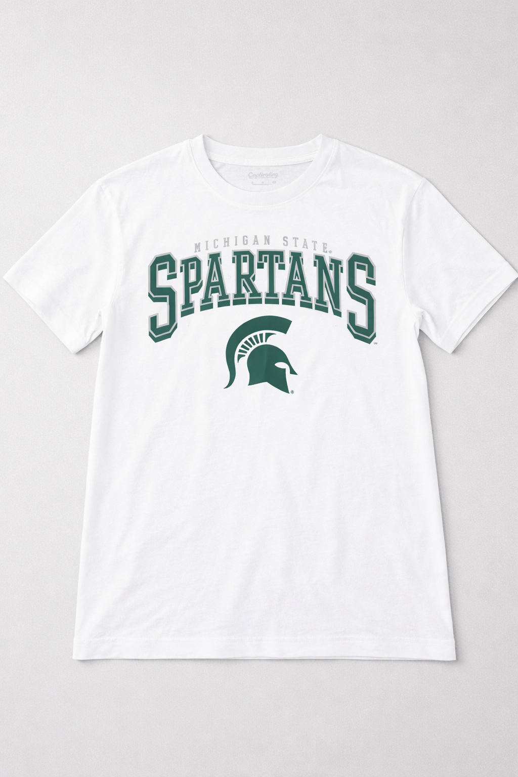 Michigan State Spartans T Shirt Mens Small NWT NCAA College Graphic White Spartans Tee