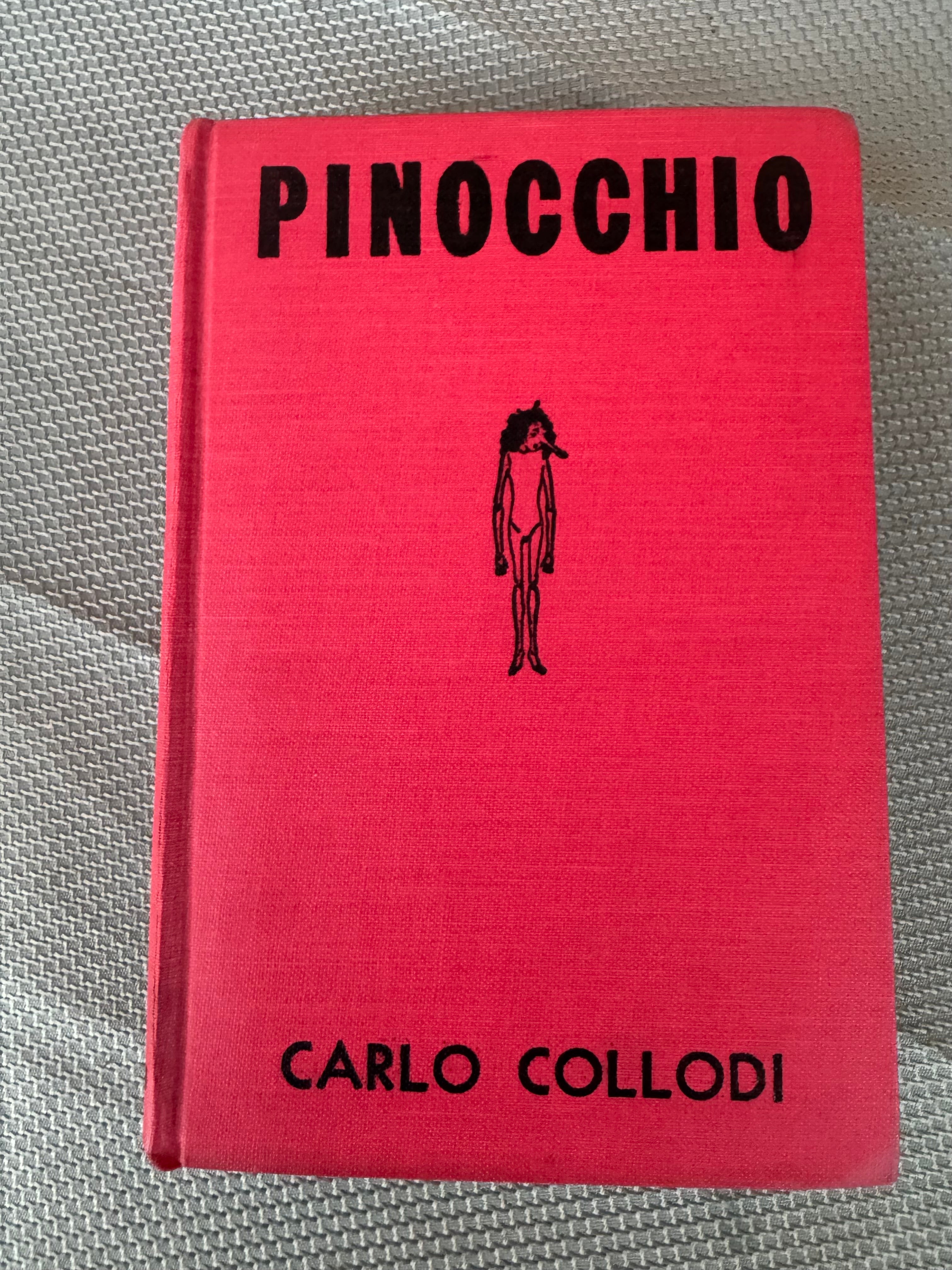 Vintage 1940s Pinocchio Carlo Collodi Goldsmith Red Classics HC w/ Dust Jacket