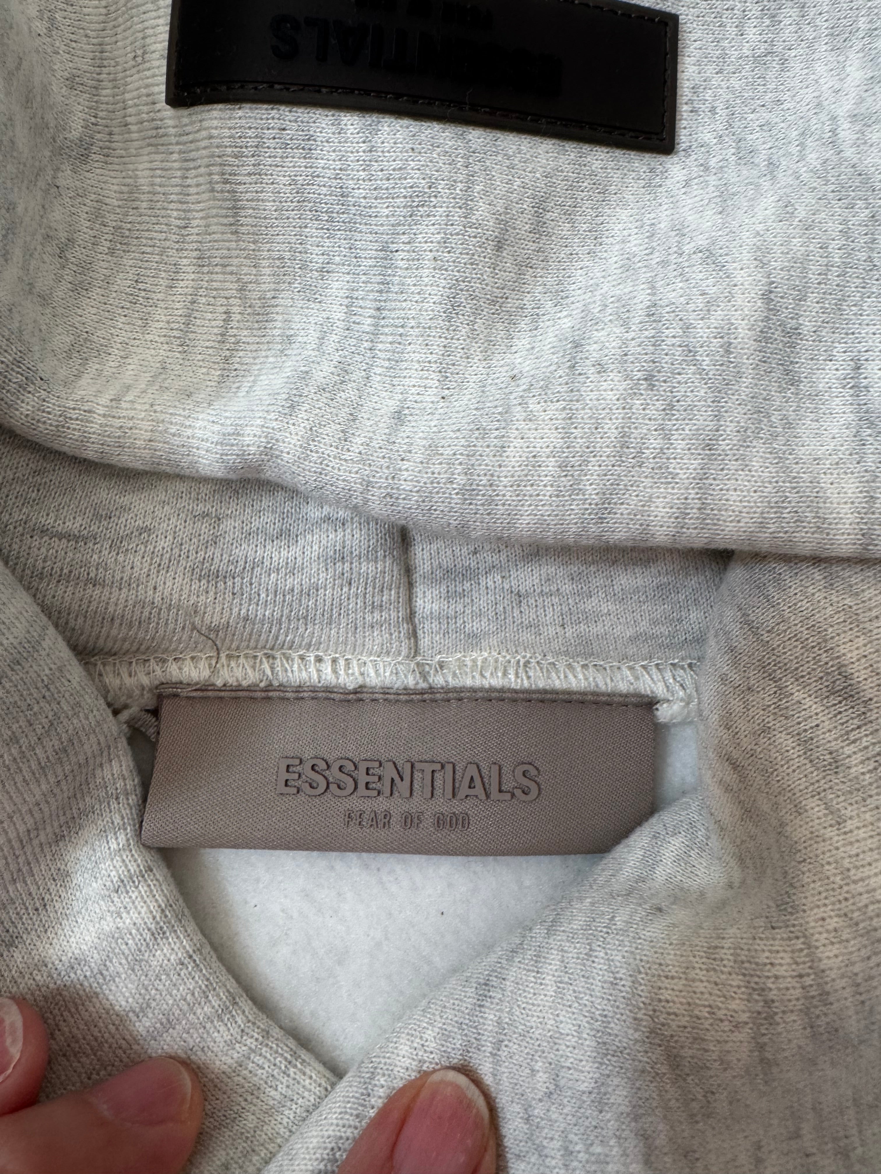 Fear of God Essentials Hoodie Light Oatmeal Large Pullover Sweatshirt NWT