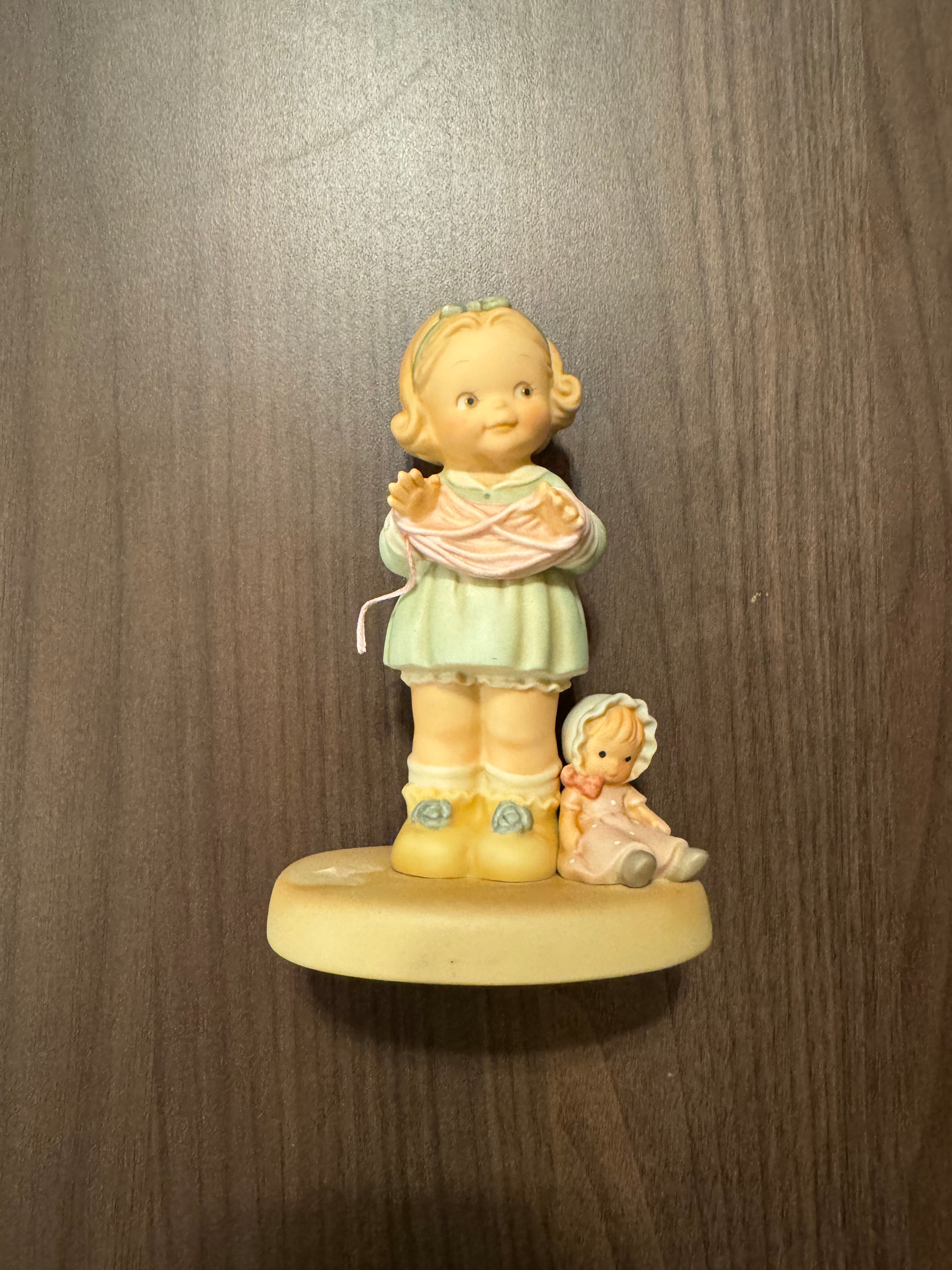 Enesco Memories of Yesterday "A Helping Hand For You" Figurine #101192 Mabel Lucie Attwell 1994 Girl with Doll