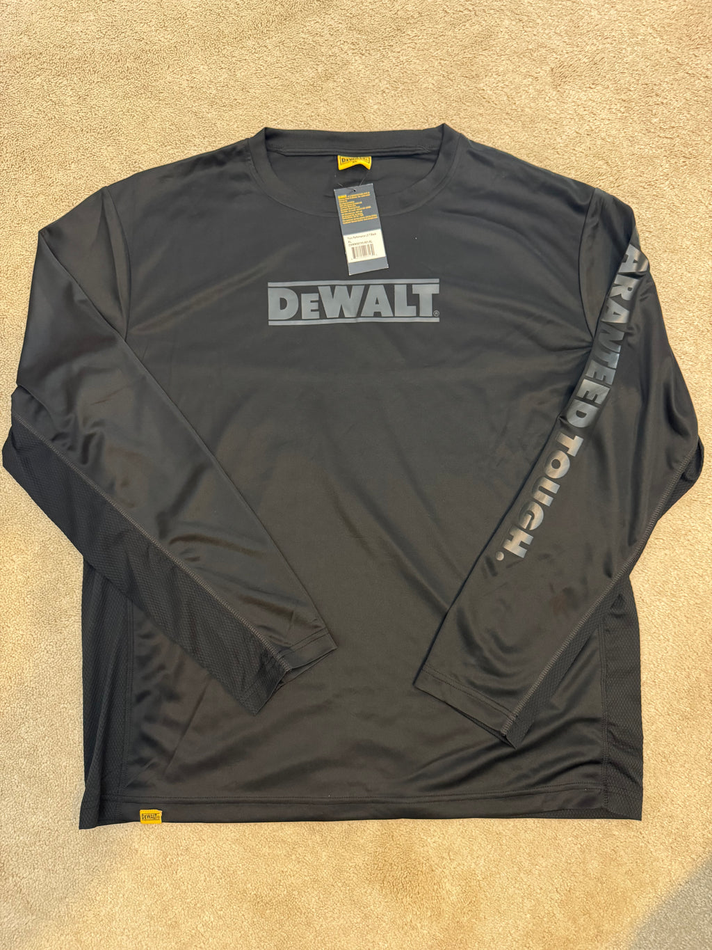DEWALT XL Truro Performance Work Shirt Black Guaranteed Tough NWT
