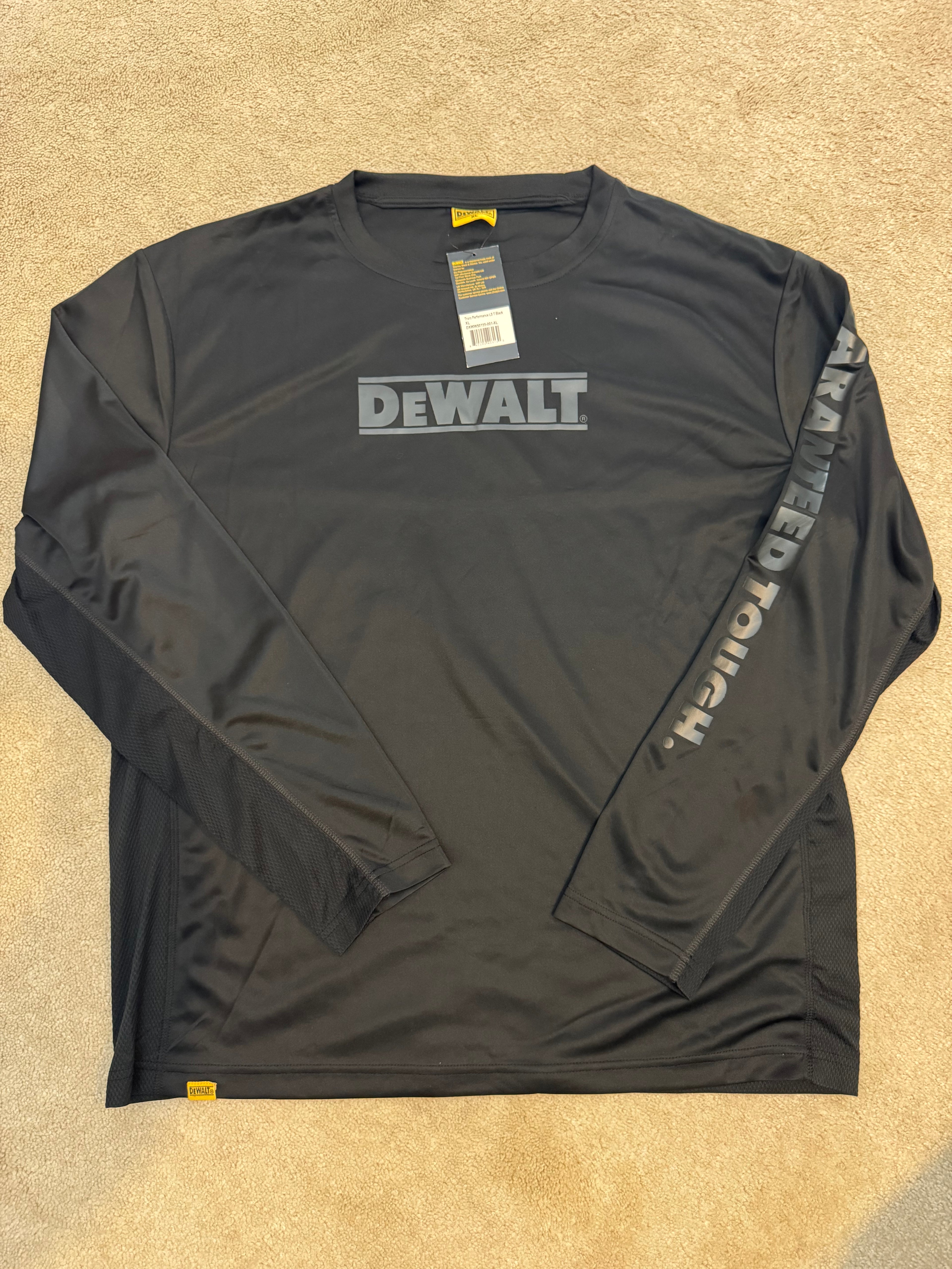 DEWALT XL Truro Performance Work Shirt Black Guaranteed Tough NWT