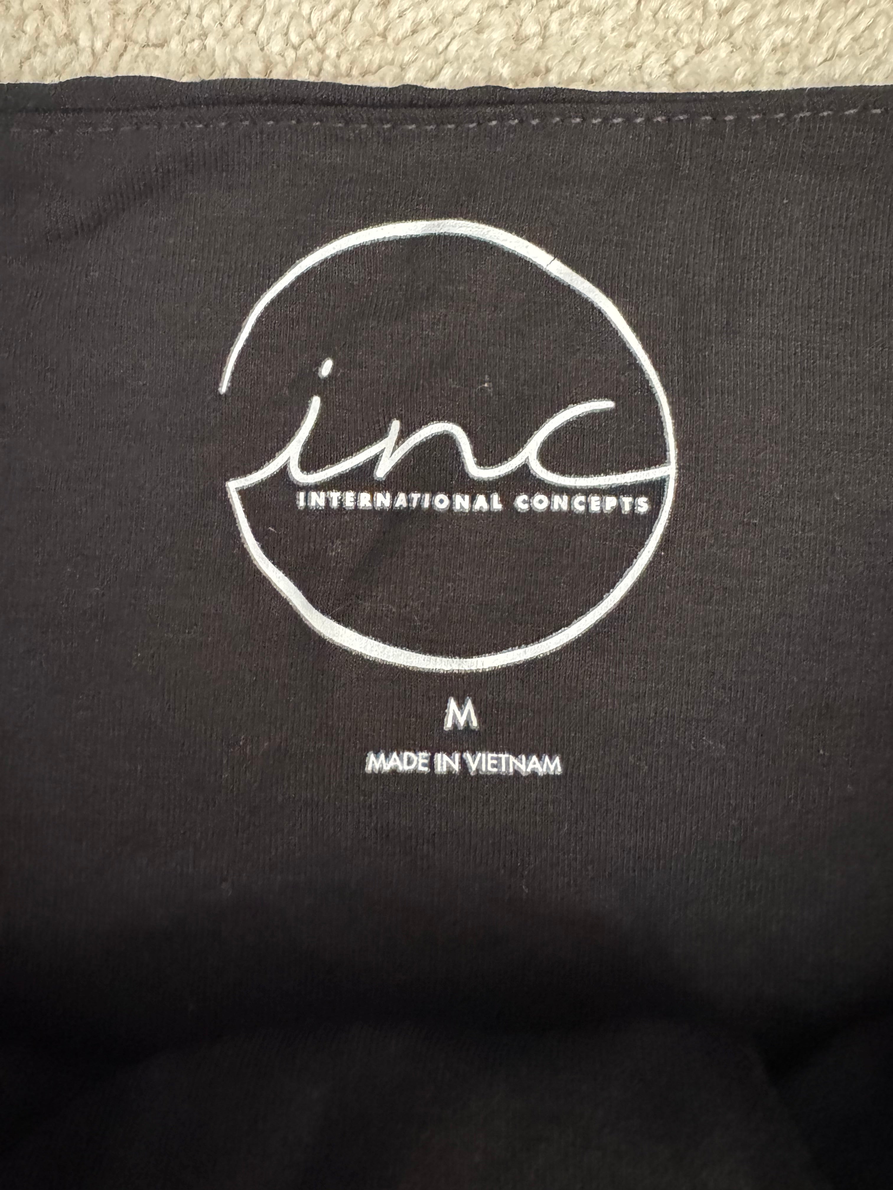 INC International Concepts Black Dress Size M NWT Sleeveless Empire Waist