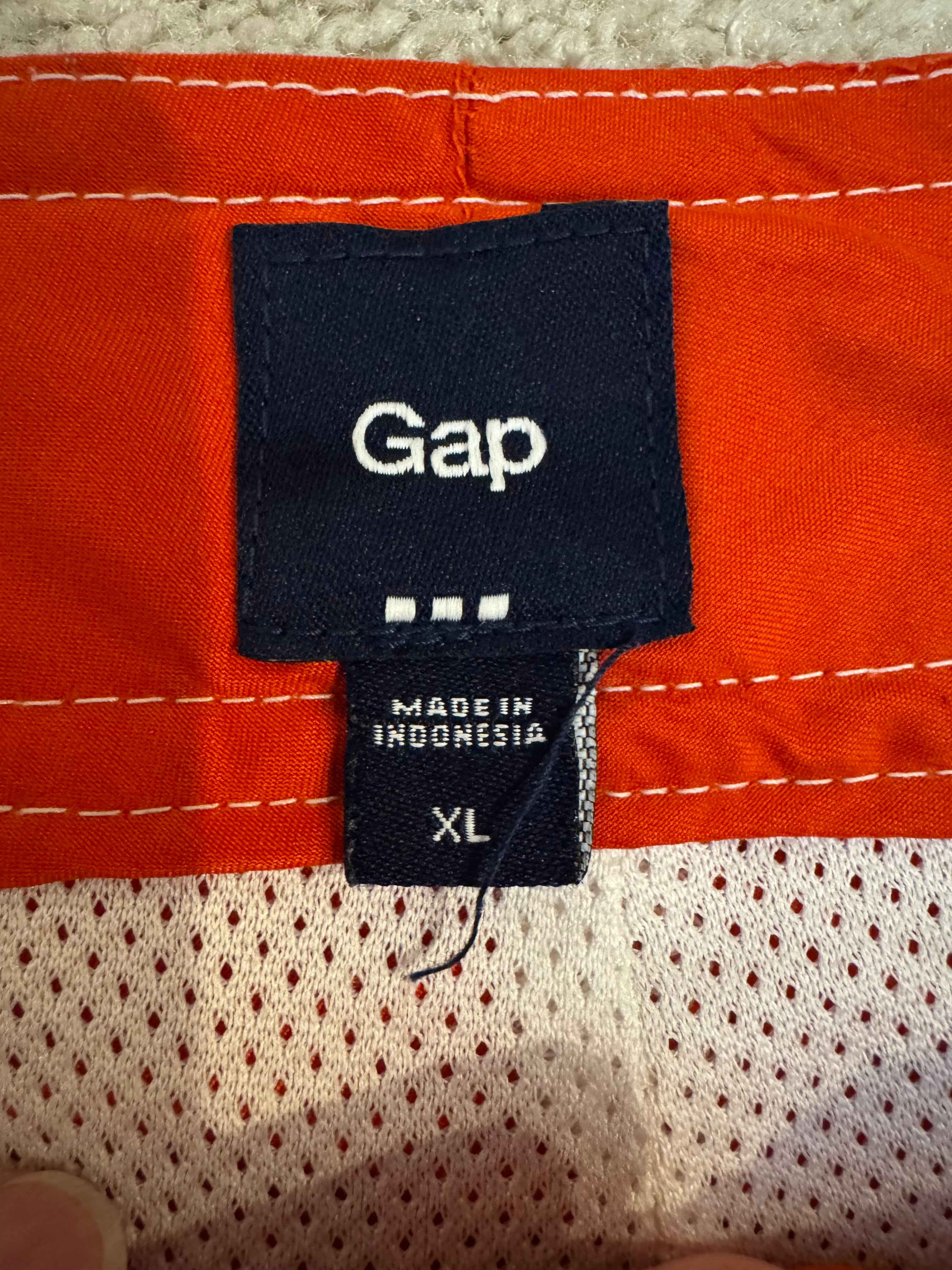GAP Men’s XL Orange Hawaiian Swim Trunks Board Shorts Beach Surf