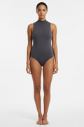 🖤 NWT A New Day Mock Neck Bodysuit | Charcoal Gray | Women’s Size L 🖤
