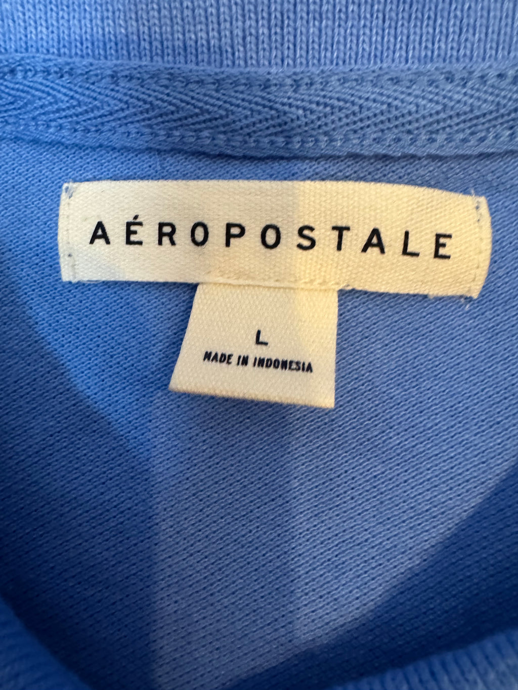 Aeropostale A87 Blue Polo Shirt Youth Girls Large Short Sleeve Logo NWT
