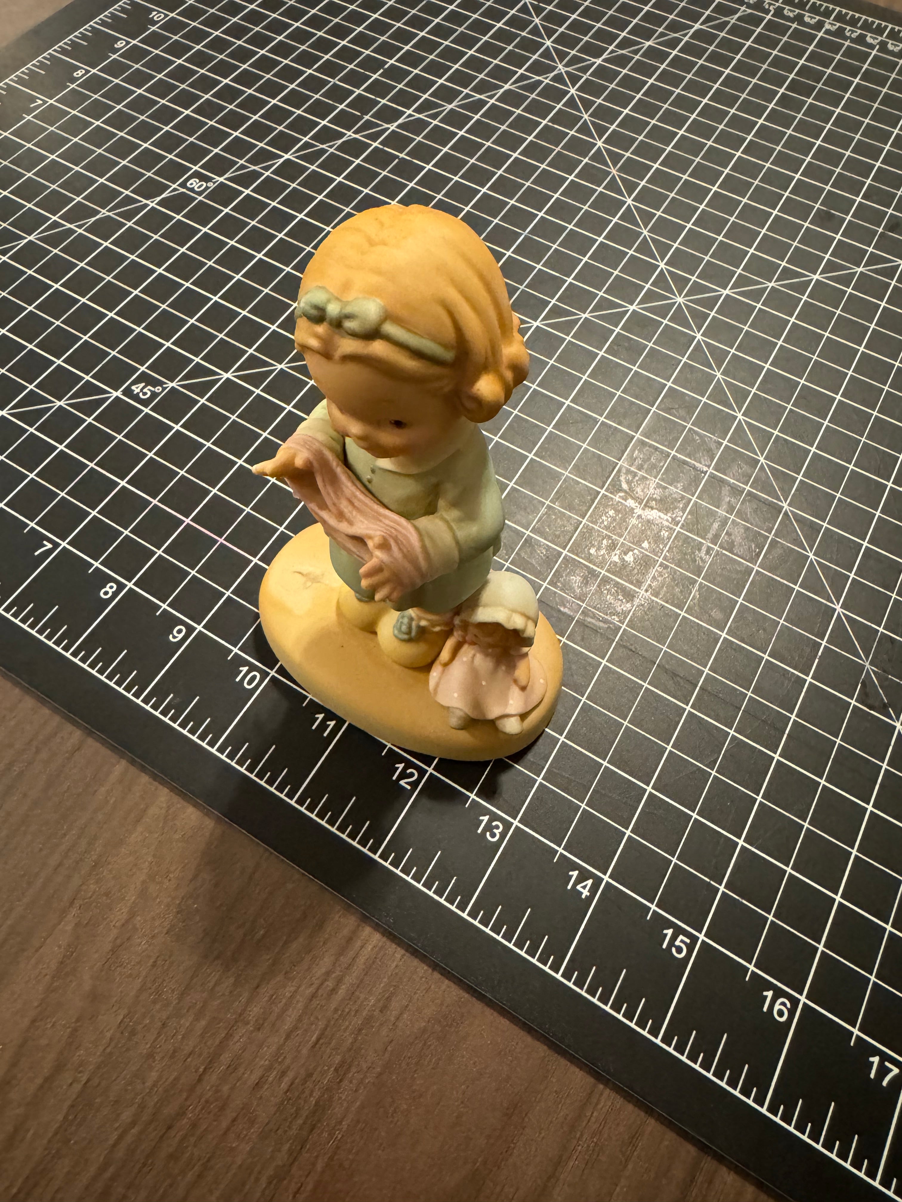 Enesco Memories of Yesterday "A Helping Hand For You" Figurine #101192 Mabel Lucie Attwell 1994 Girl with Doll
