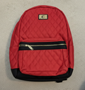 Cookies SF Pro Backpack Red Quilted Laptop School Bag Black Trim Gold Zipper NWT
