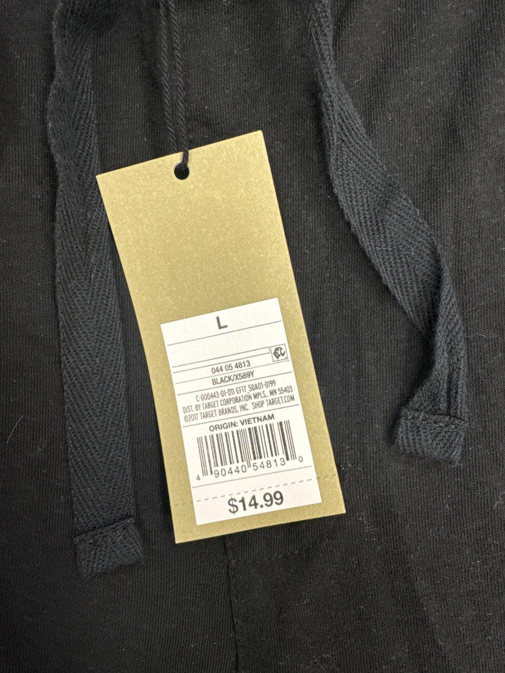 Goodfellow & Co Mens Lounge Pants Black Drawstring Pajama Sleep Pants Comfort NWT L XL
