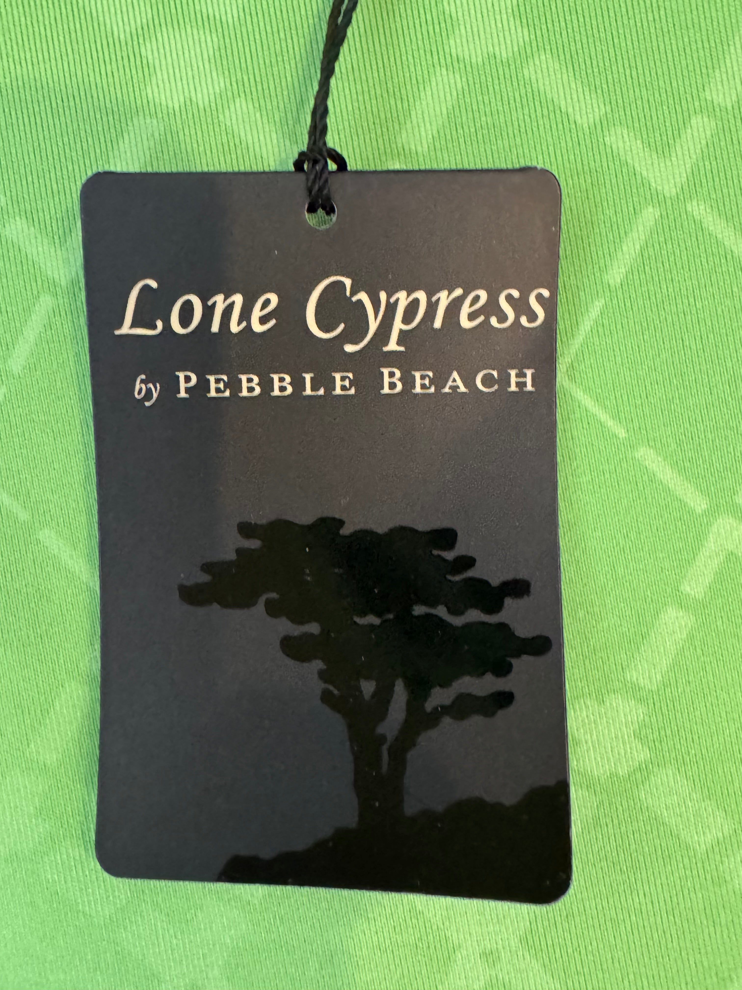 Lone Cypress Pebble Beach Polo Shirt Green Performance Golf Large NWT